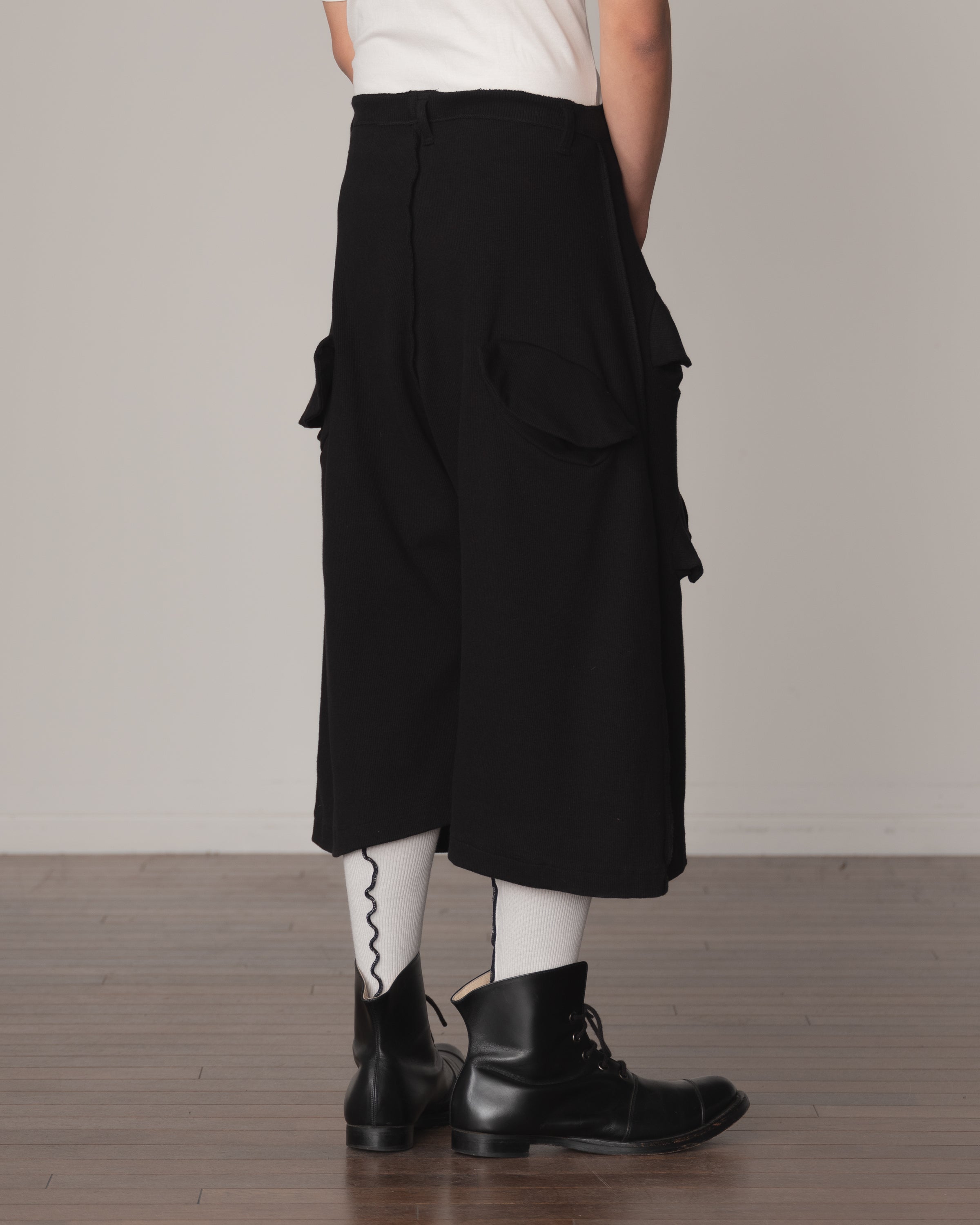 Trousers 87B- Cotton100% Span- Black Stitch- Black