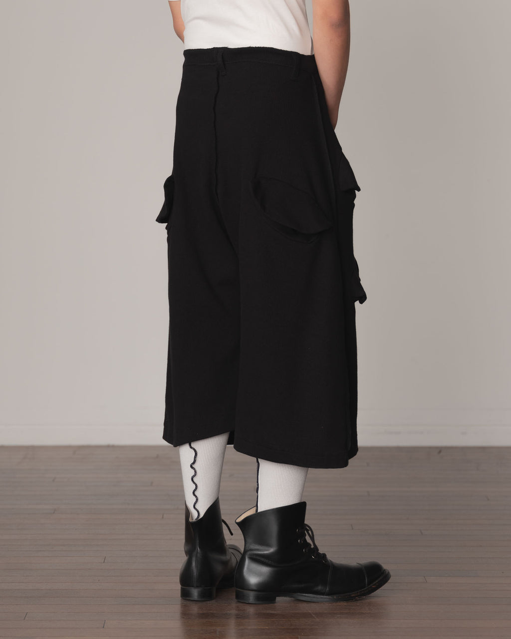 Trousers 87B- Cotton100% Span- Black Stitch- Black