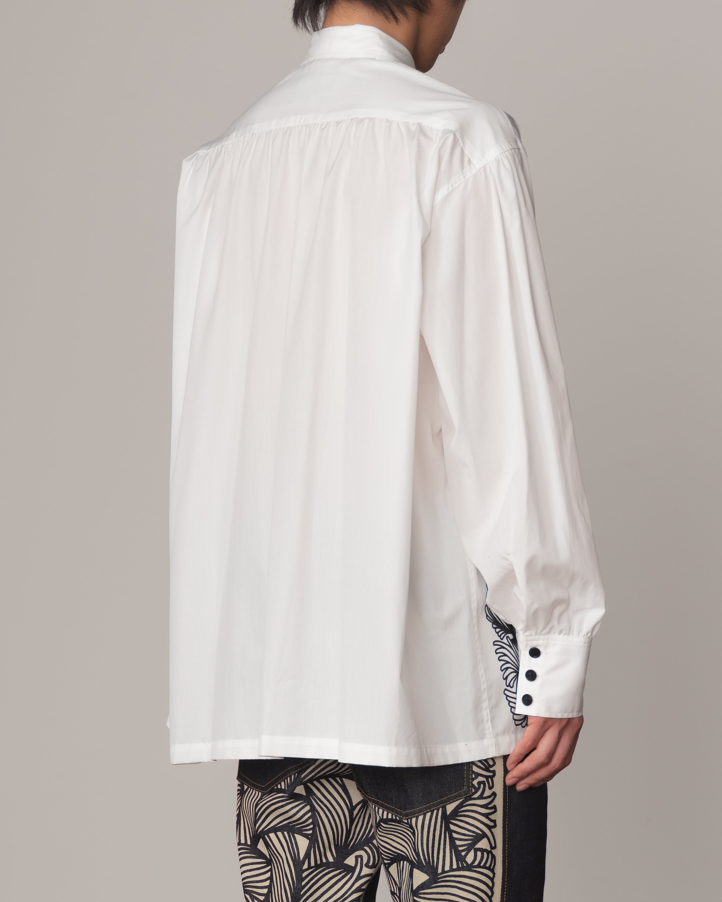 Nemeth Mサイズ 長袖シャツ ホワイト/ブラック Shirt – Christopher Nemeth