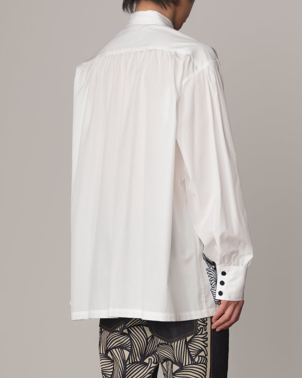 Shirt 893- Cotton100% Broad 100- 89 Pattern Rope Print- Off White
