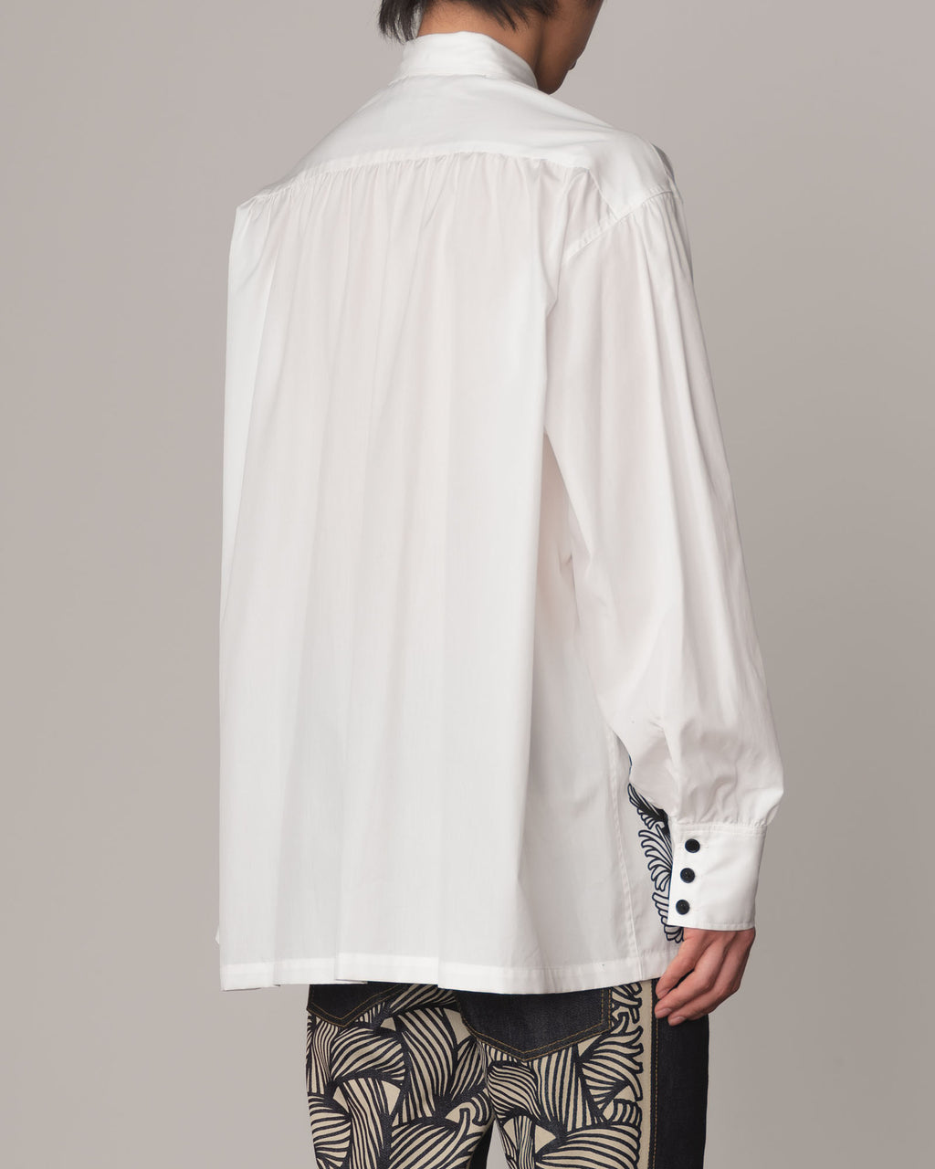 Shirt 893- Cotton100% Broad 100- 89 Pattern Rope Print- Off White