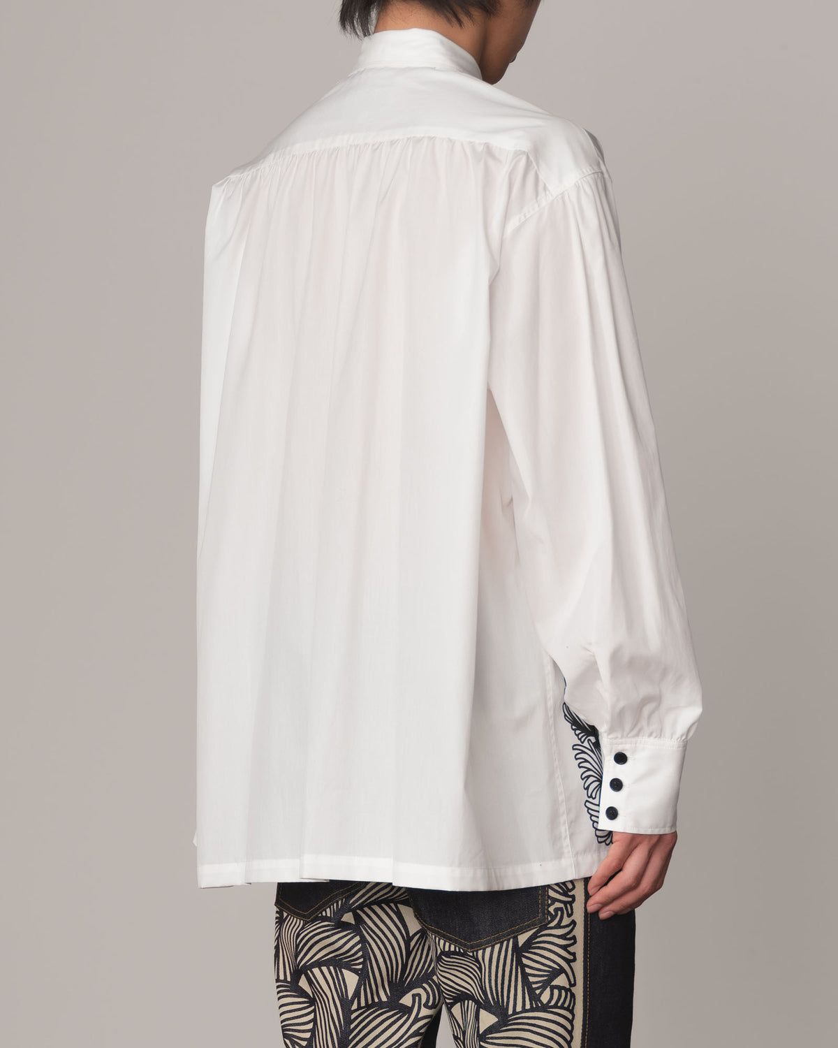 Shirt 893- Cotton100% Broad 100- 89 Pattern Rope Print- Off White