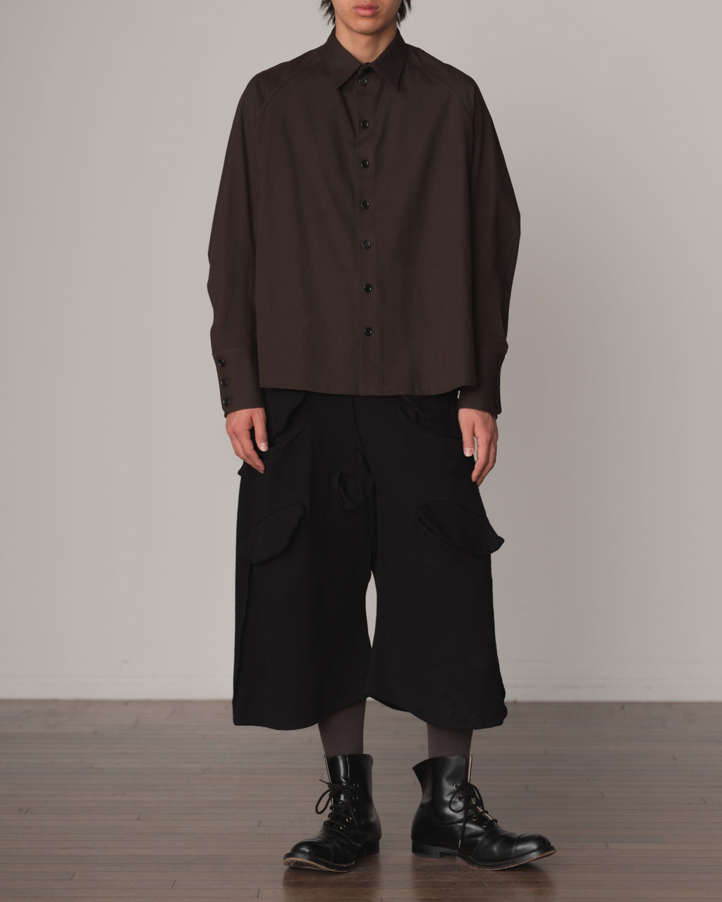 Shirt 988- Cotton100% Sdn- Embroidery Rope Print- Khaki