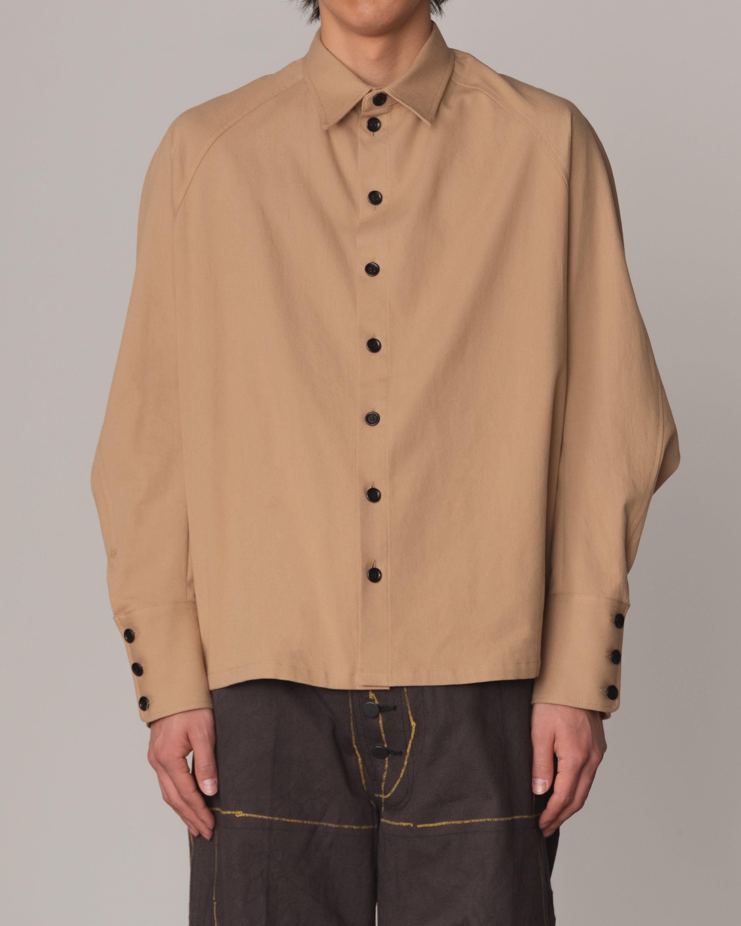 Shirt 988- Cotton100% Sdn- Embroidery Rope Print- Beige