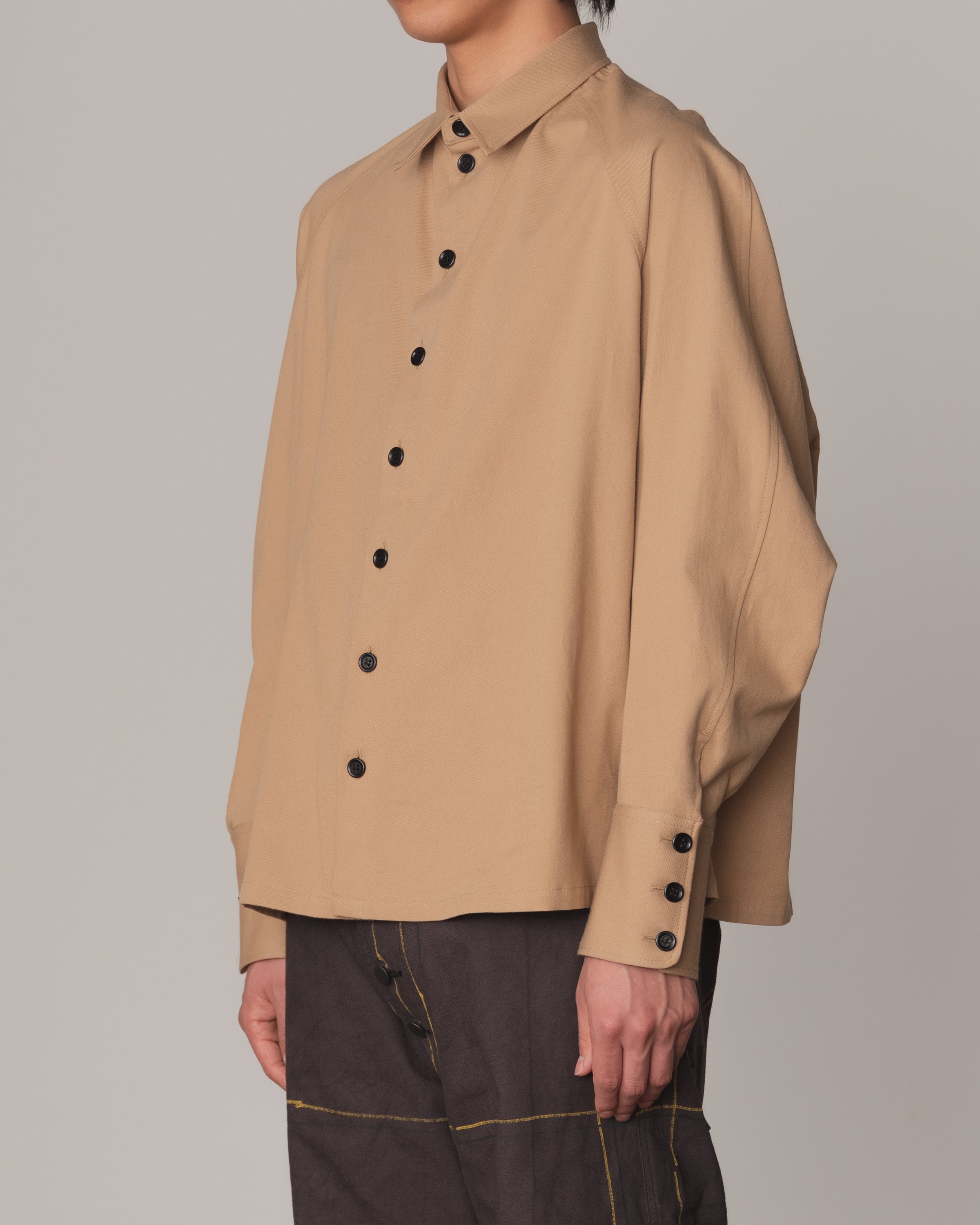 Shirt 988- Cotton100% Sdn- Embroidery Rope Print- Beige