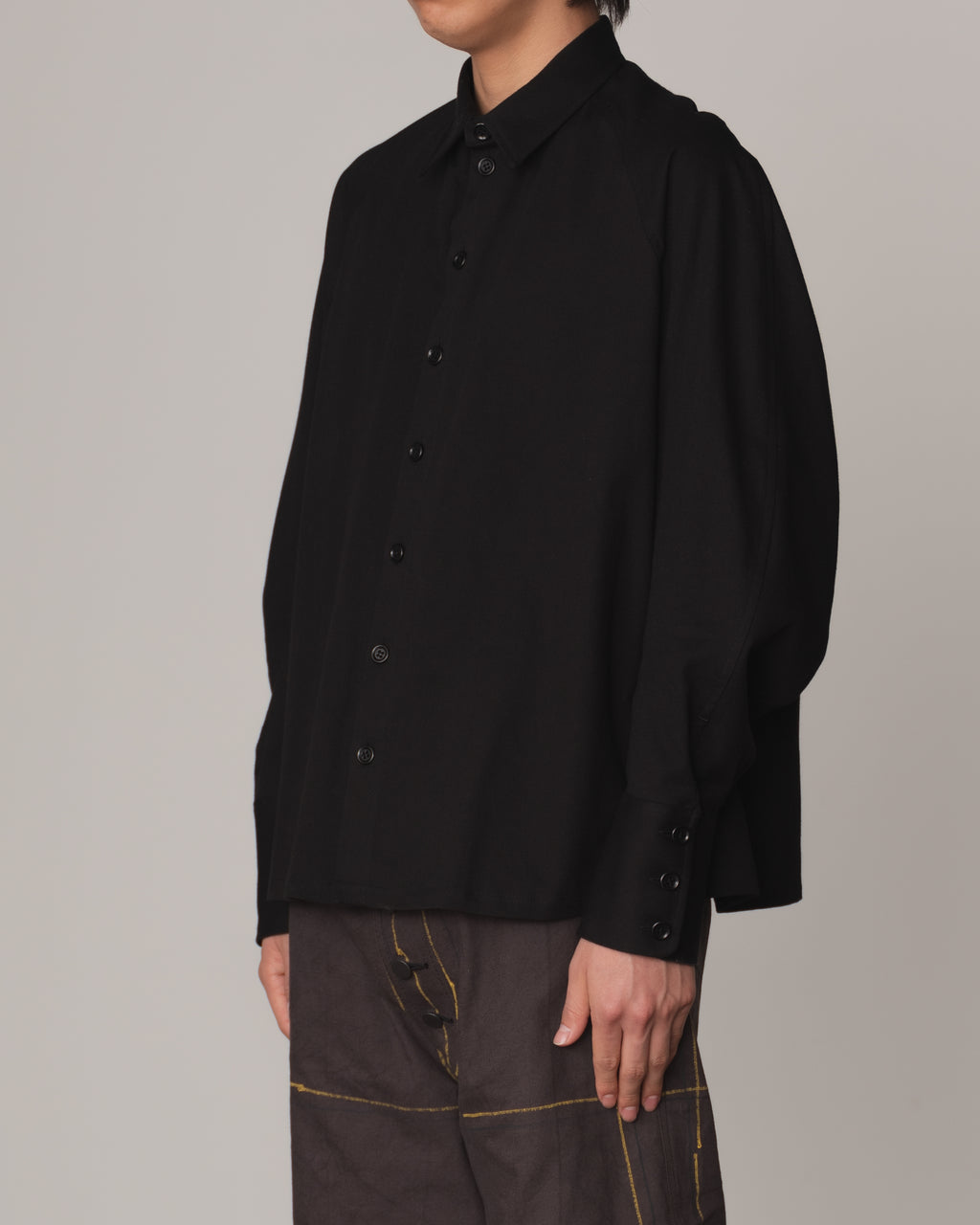 Shirt 988- Cotton100% Sdn- Embroidery Rope Print- Black