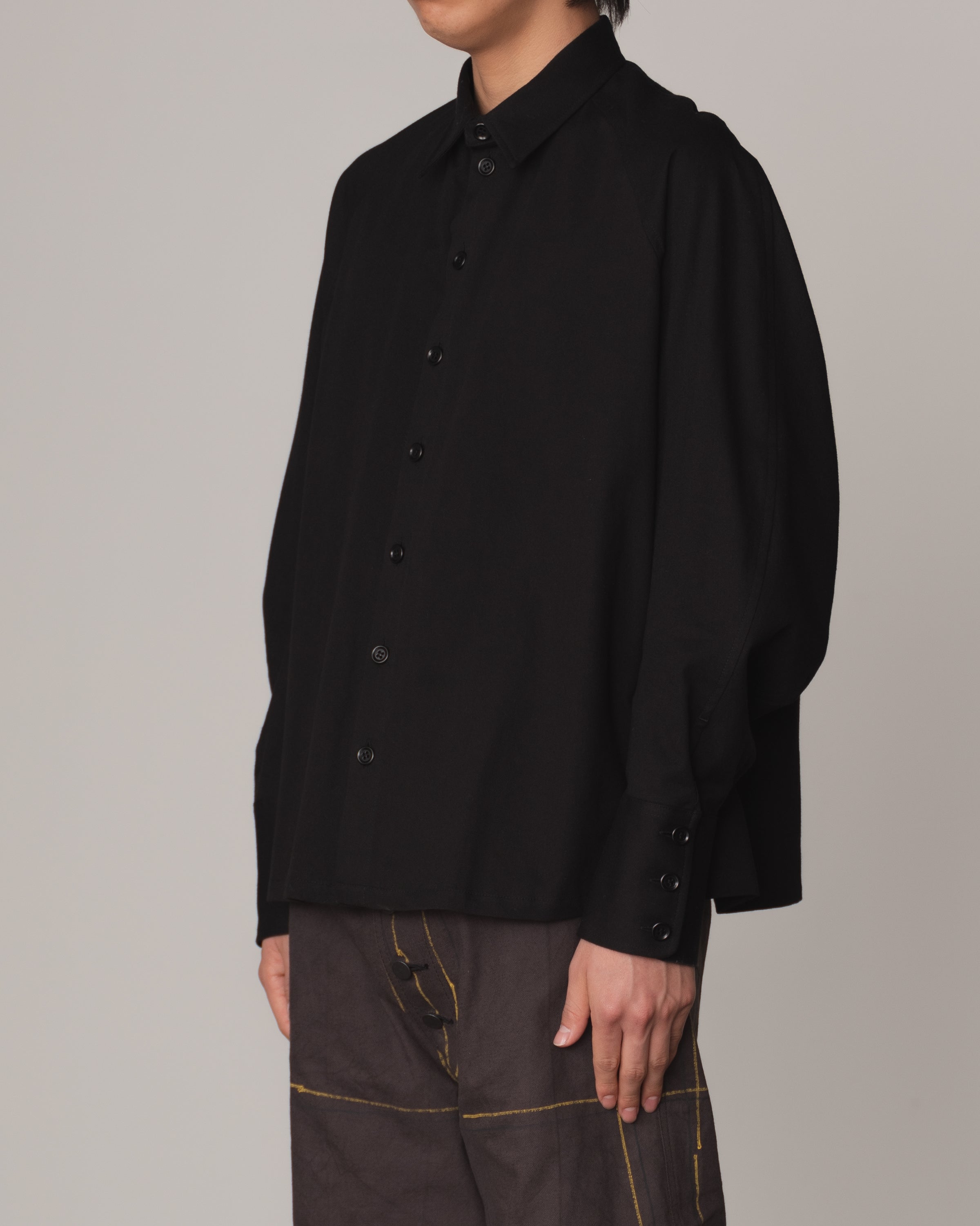 Shirt 988- Cotton100% Sdn- Embroidery Rope Print- Black