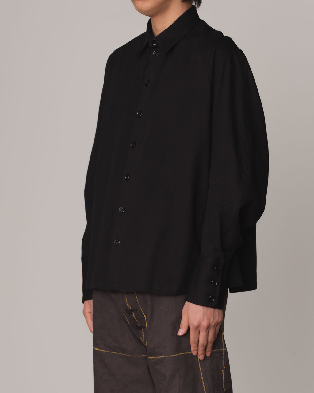 Shirt 988- Cotton100% Sdn- Embroidery Rope Print- Black