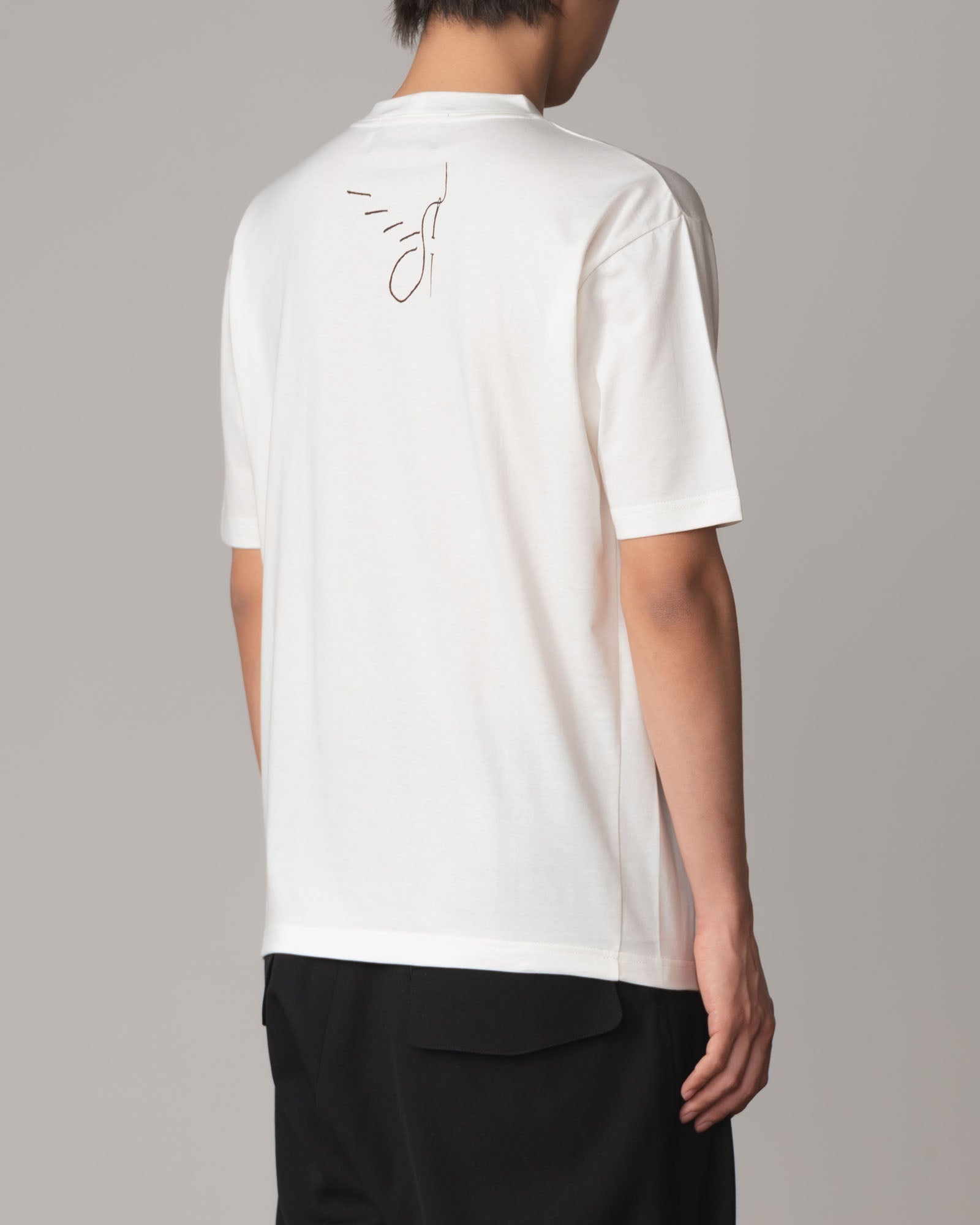 Tshirt Printed- Cotton100% Jersey- Mesh Rope Print- Off White