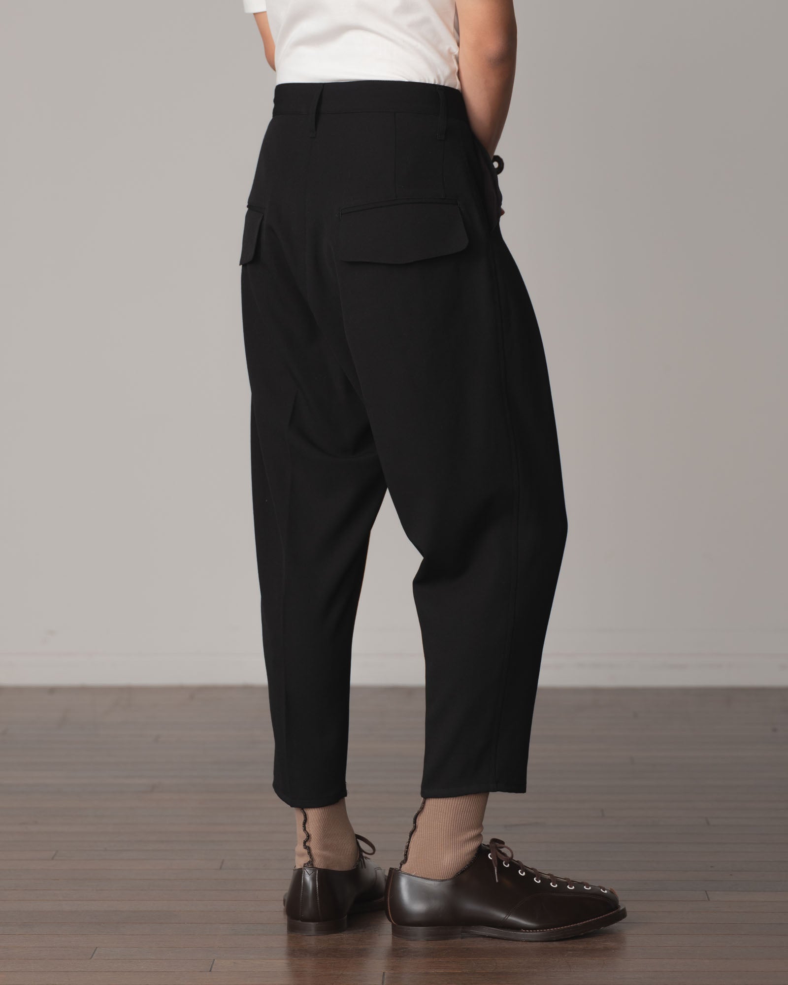 Trousers 11- Wool100% Gabardine- Black