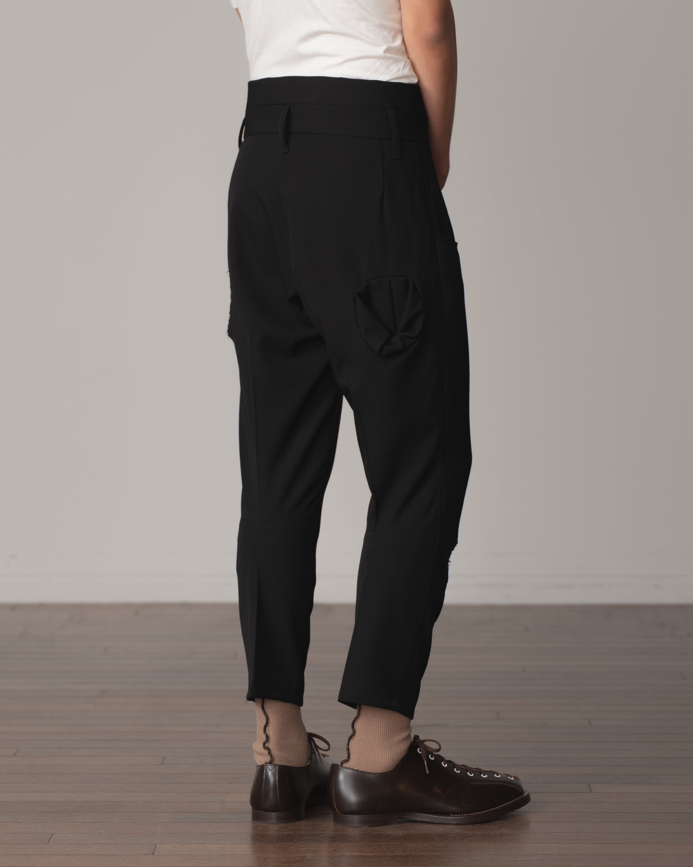 Trousers 14B- Wool100% Gabardine- Black