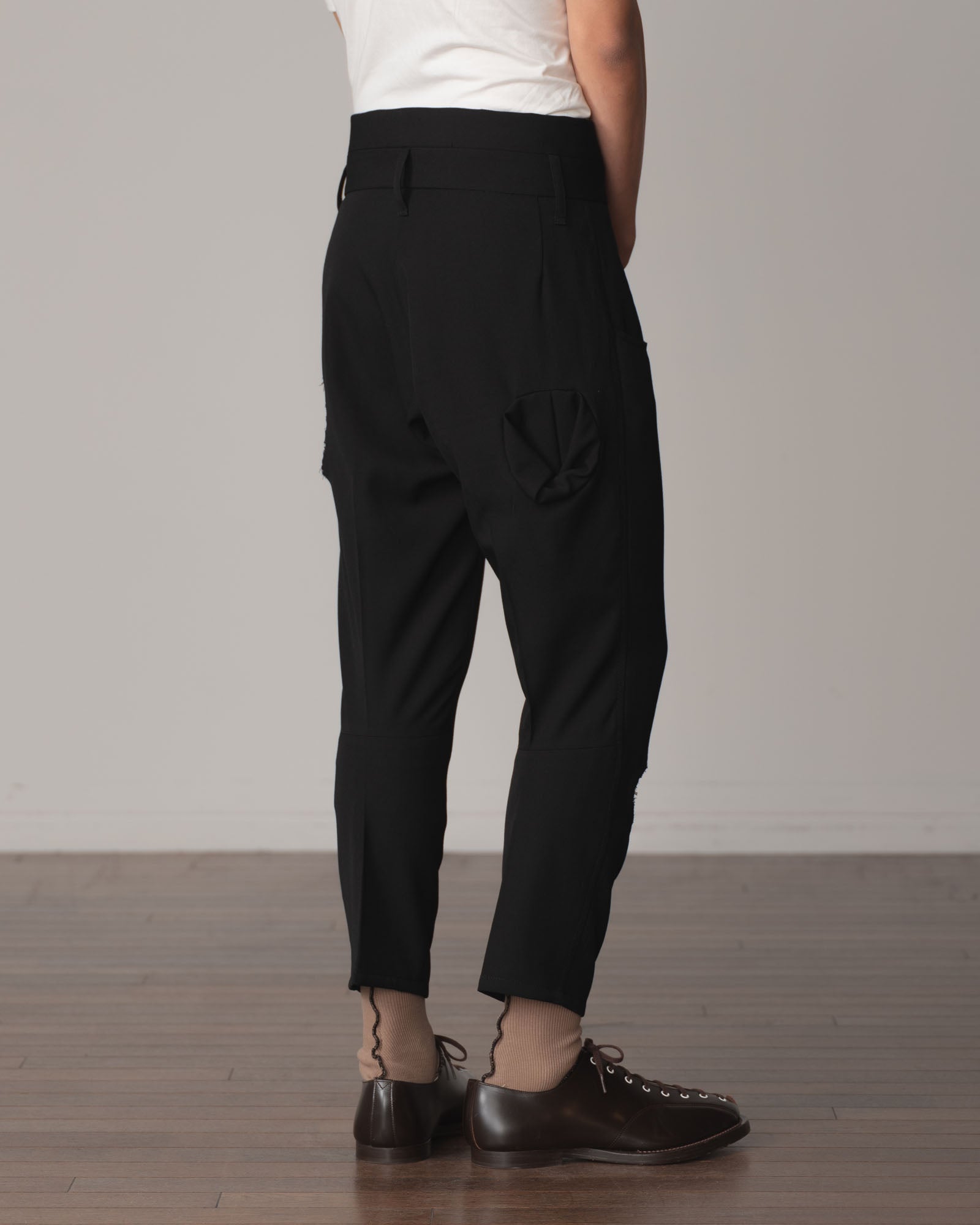 Trousers 14B- Wool100% Gabardine- Black