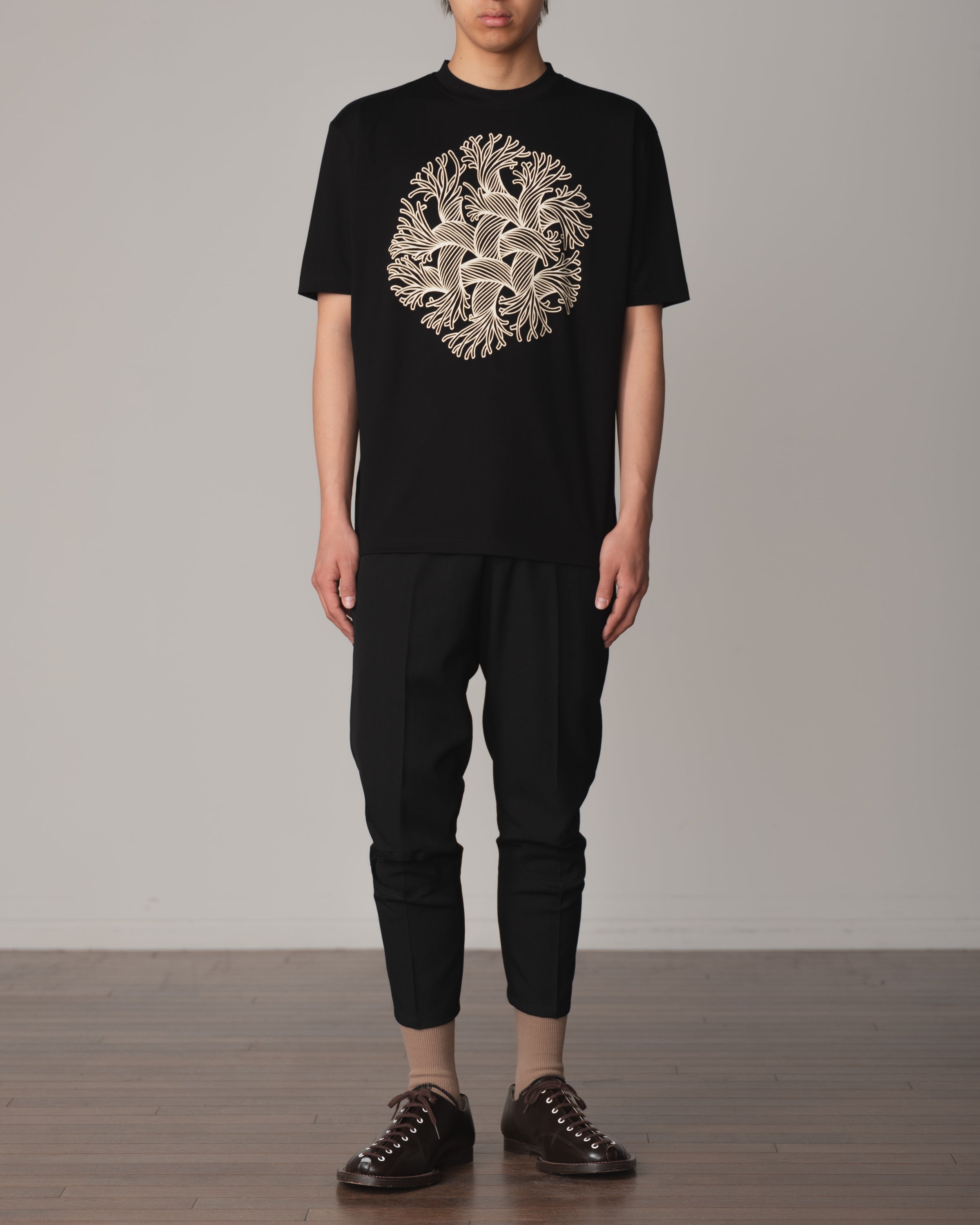 Tshirt Printed- Cotton100% Jersey- Hexa Rope- Black