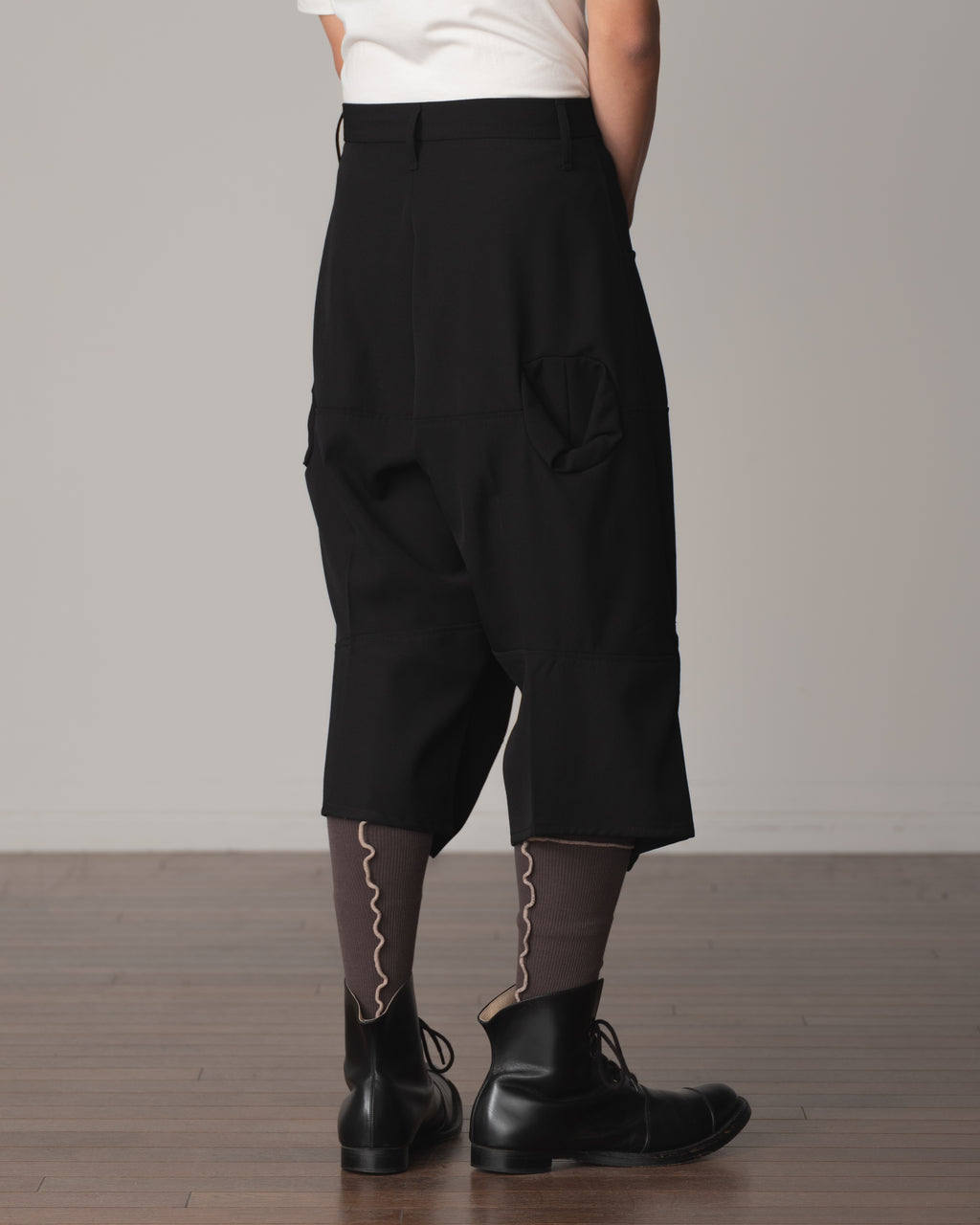Trousers 103D- Wool100% Gabardine- Black