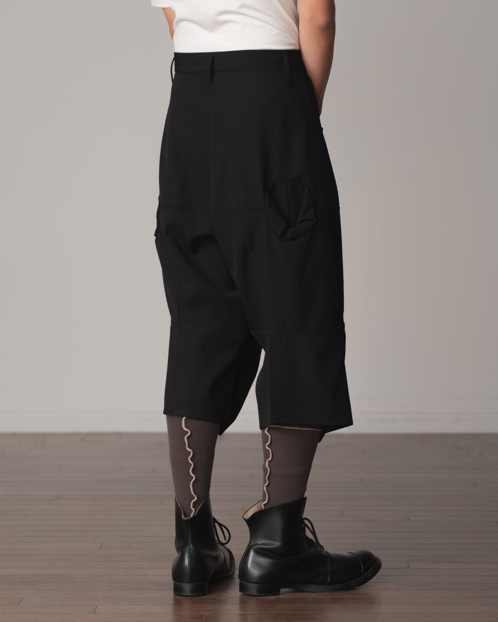 Trousers 103D- Wool100% Gabardine- Black