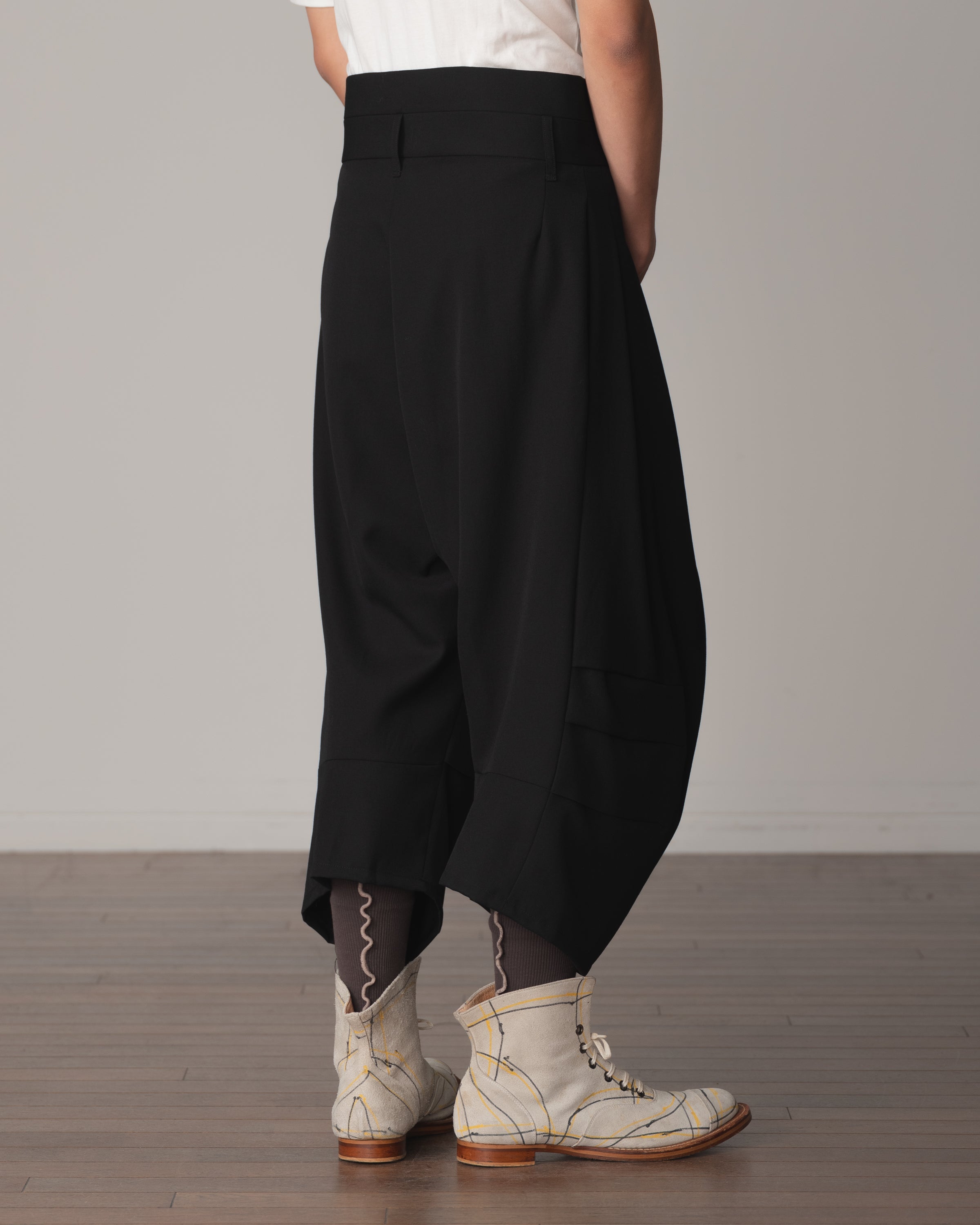 Trousers 20- Wool100% Gabardine- Black