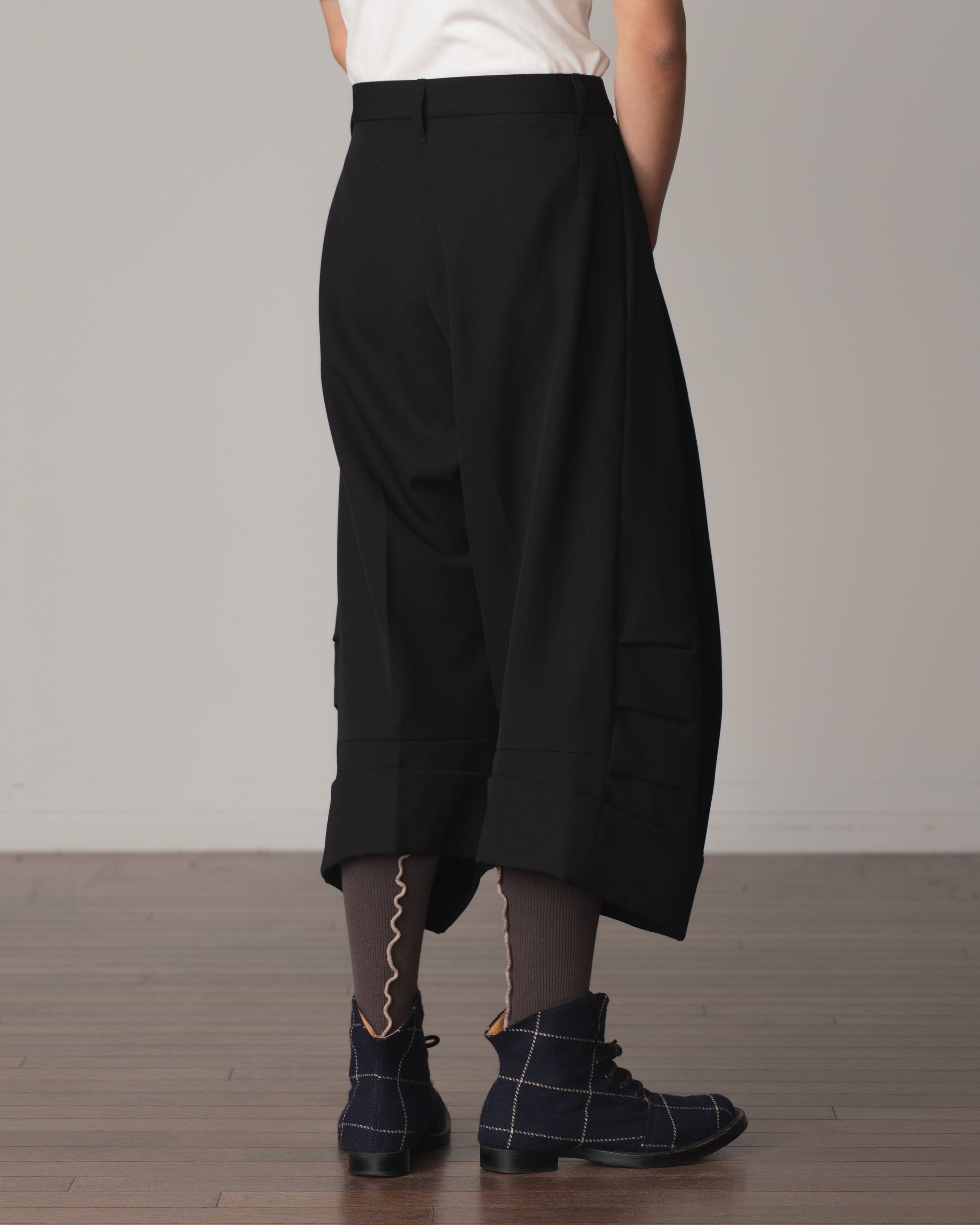 Trousers 21B- Wool100% Gabardine- Black