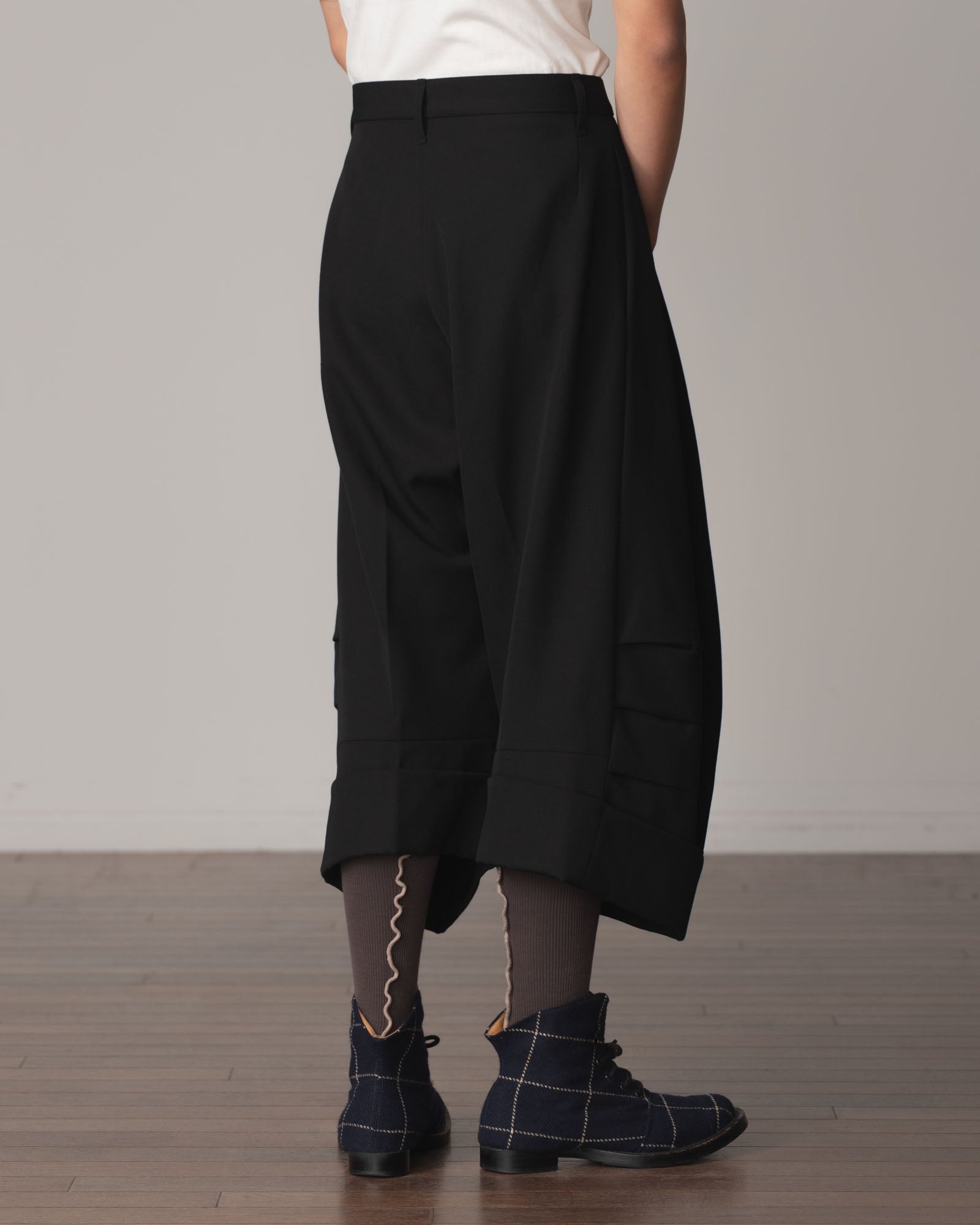 Trousers 21B- Wool100% Gabardine- Black