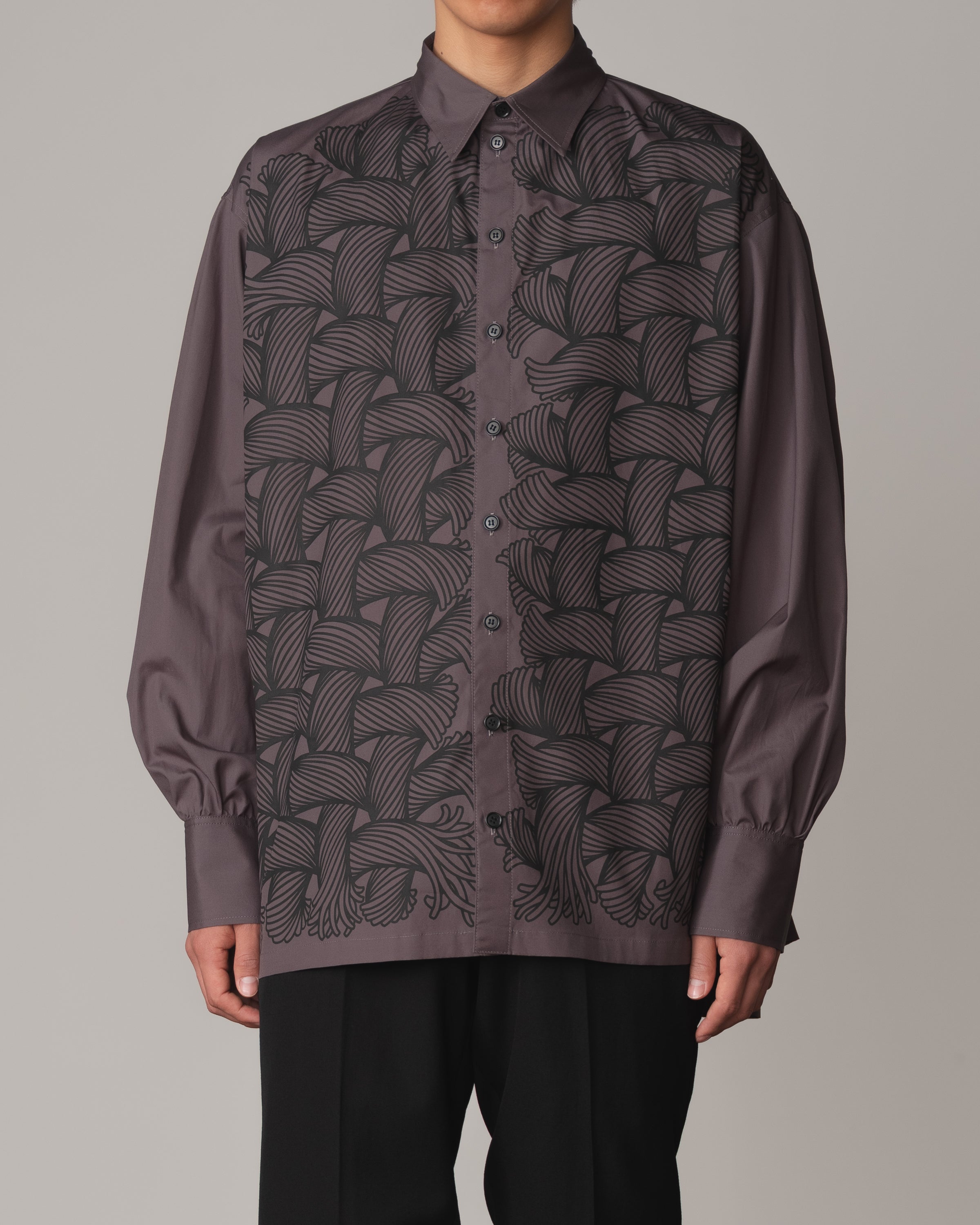 Shirt 893- Cotton100% Broad 100- 89 Pattern Rope- Charcoal