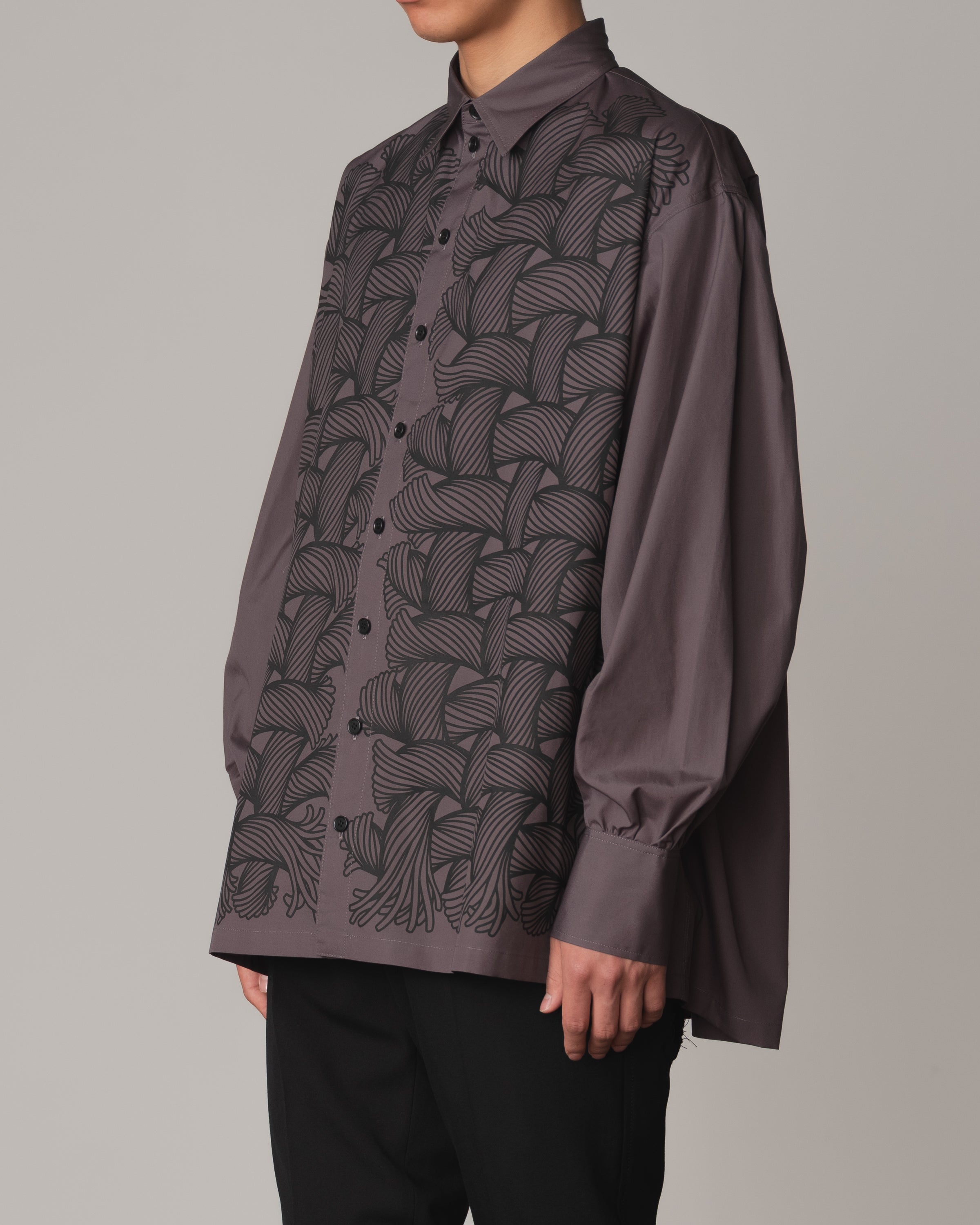 Shirt 893- Cotton100% Broad 100- 89 Pattern Rope- Charcoal