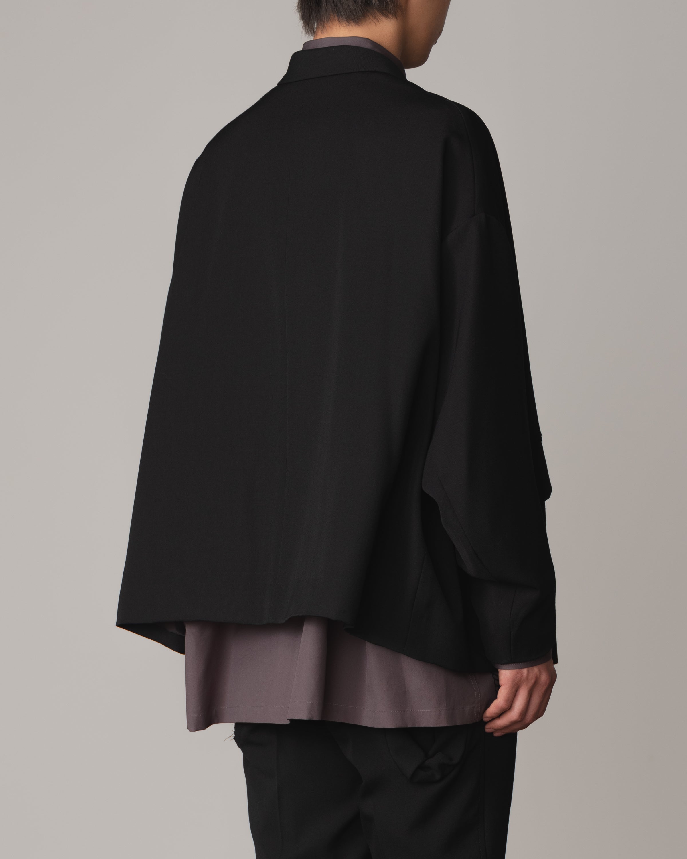 Jacket 19- Wool100% Gabardine- Black