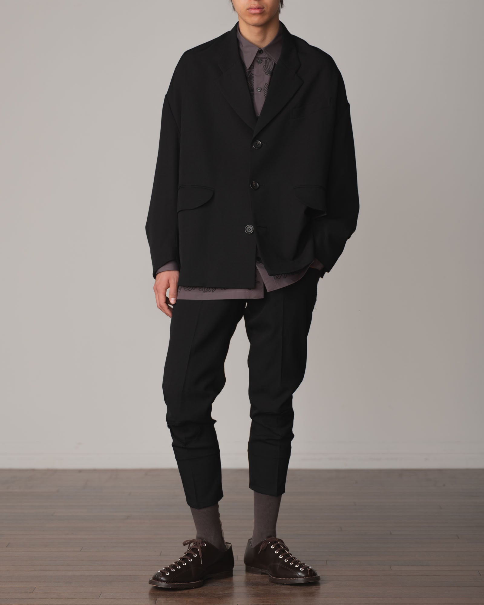 Trousers 14B- Wool100% Gabardine- Black