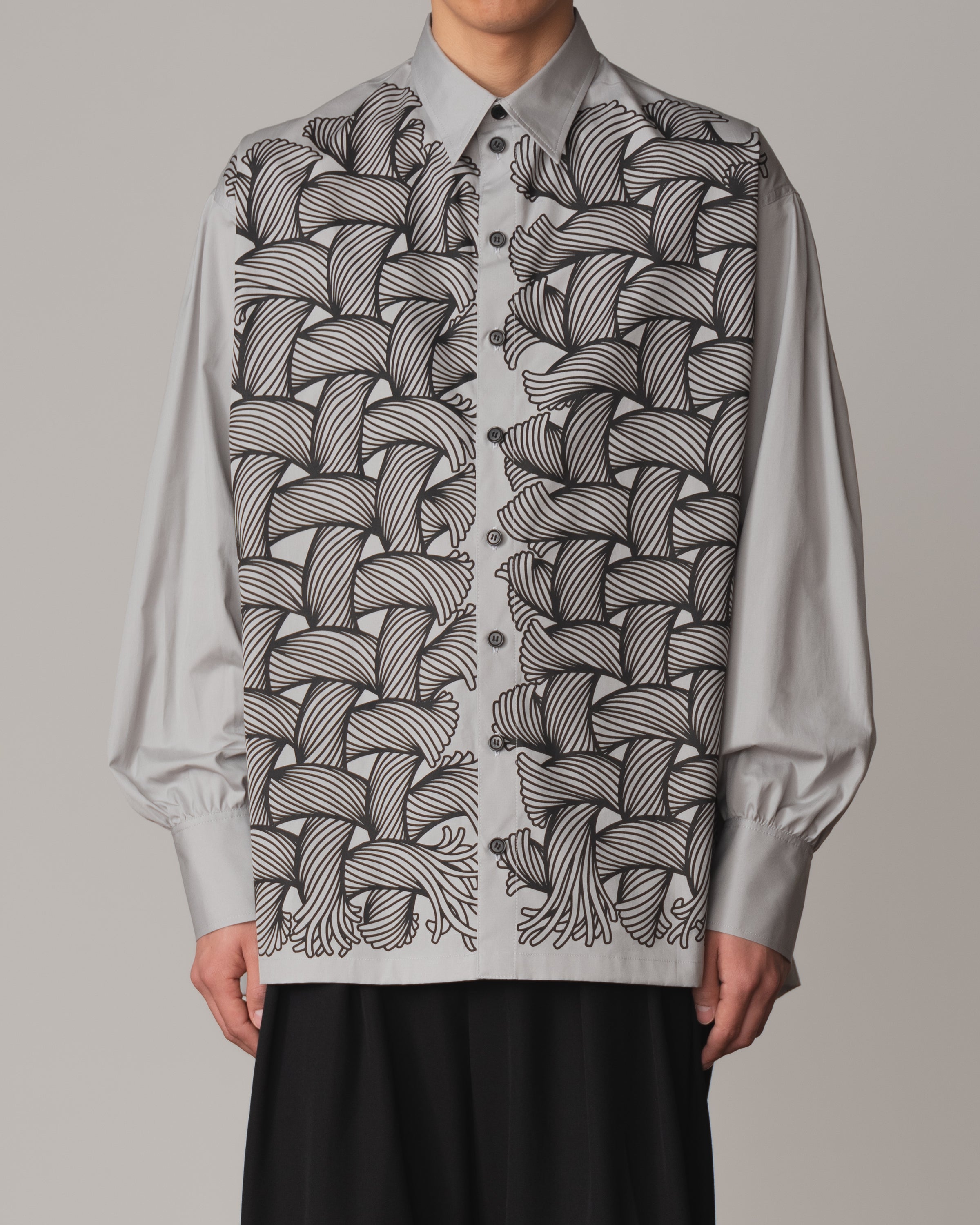 Shirt 893- Cotton100% Broad 100- 89 Pattern Rope- Pale Grey