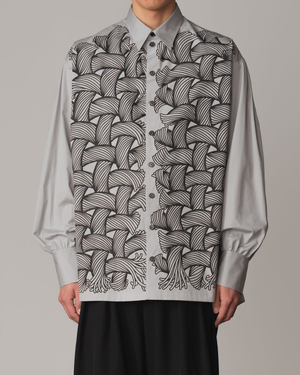 Shirt 893- Cotton100% Broad 100- 89 Pattern Rope- Pale Grey