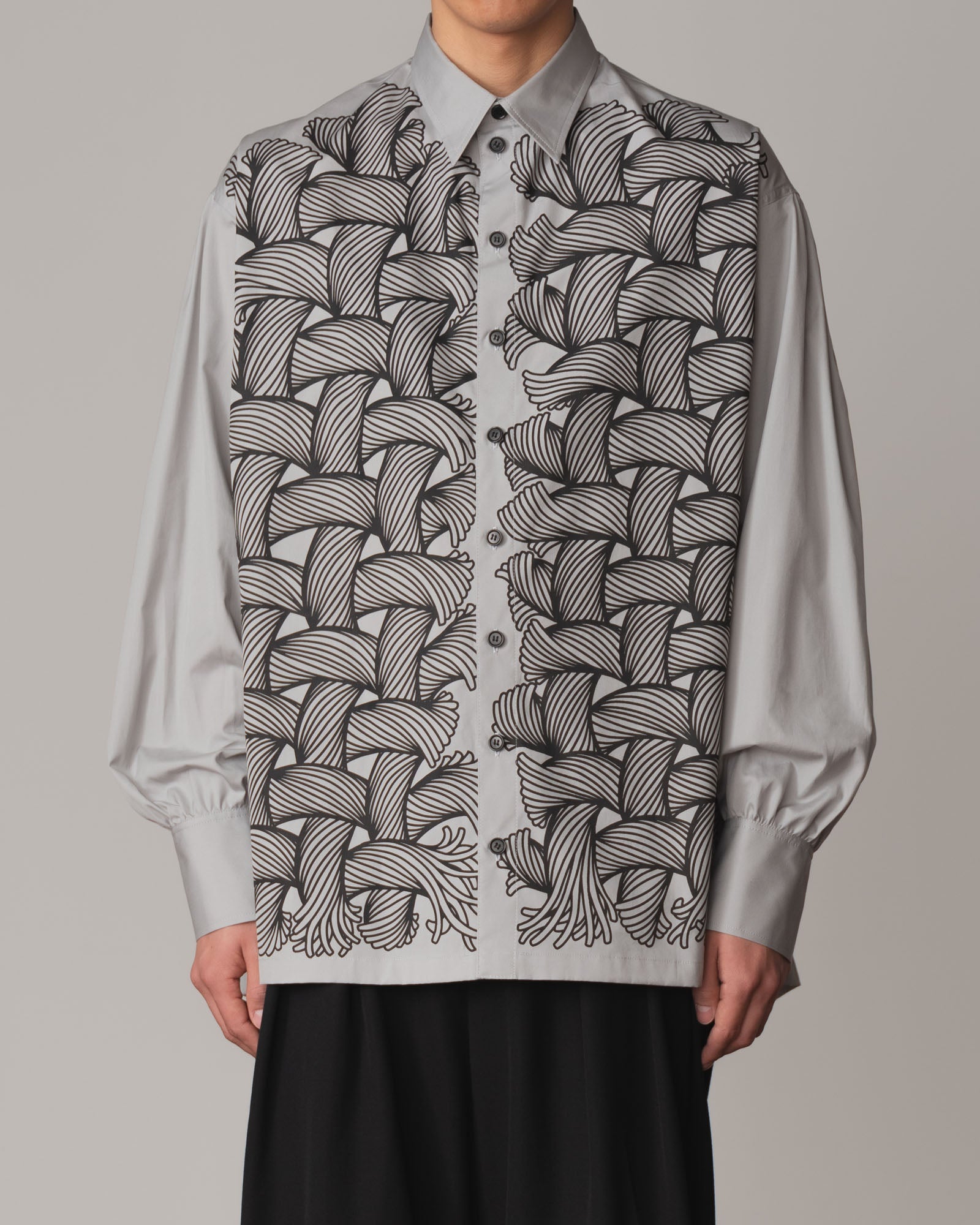 Shirt 893- Cotton100% Broad 100- 89 Pattern Rope- Pale Grey