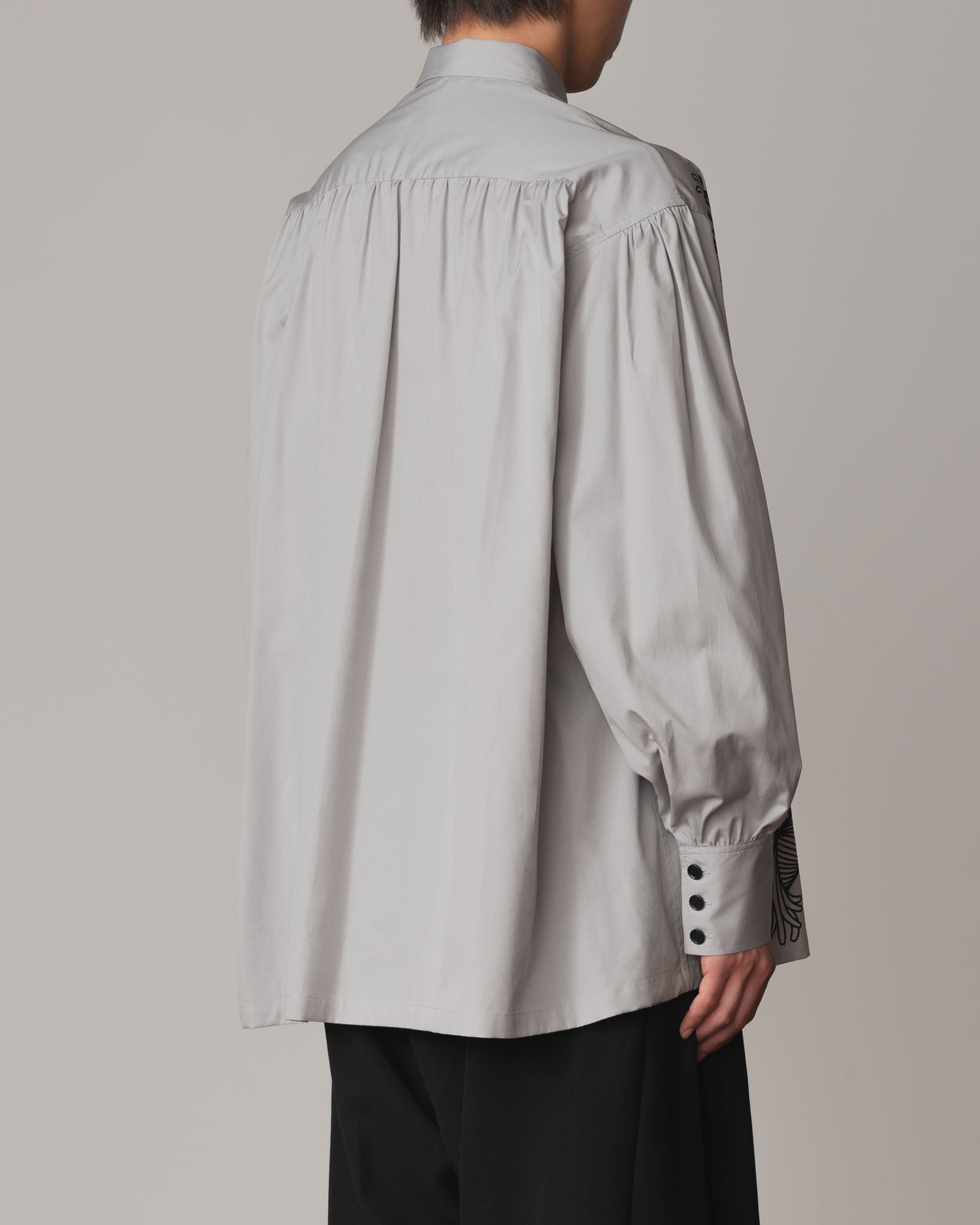 Shirt 893- Cotton100% Broad 100- 89 Pattern Rope- Pale Grey