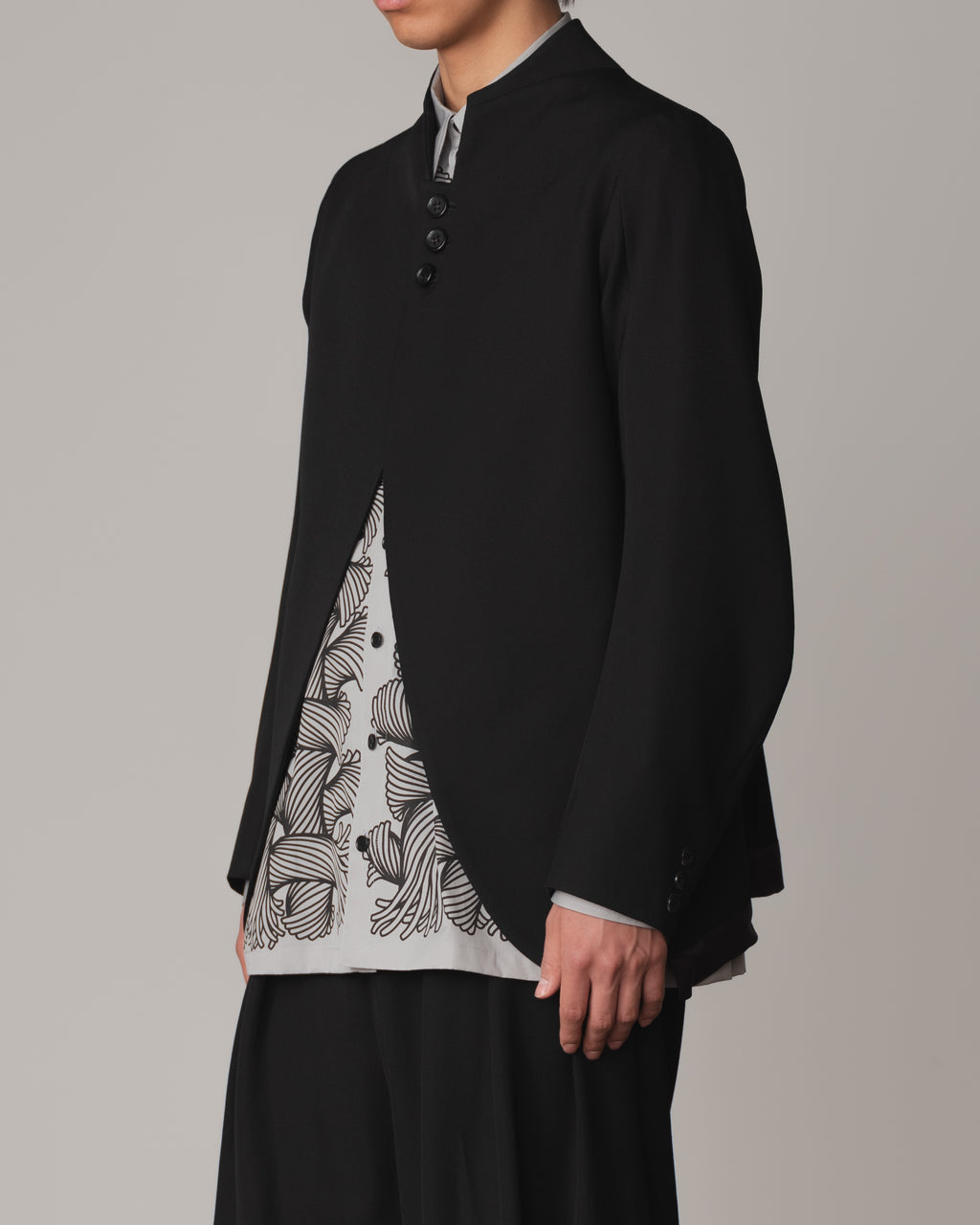 Jacket 3861- Wool100% Gabardine- Black