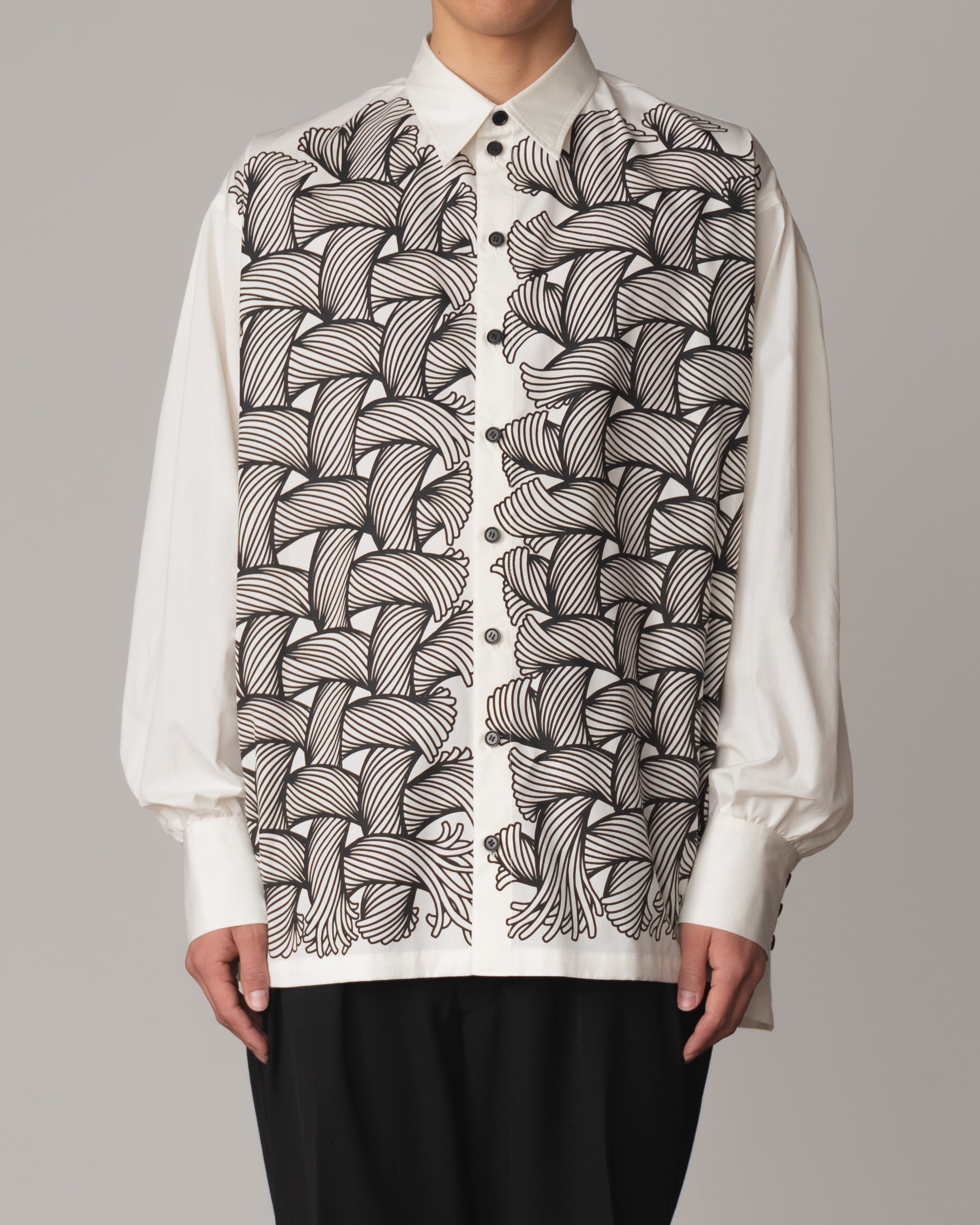 Shirt 893- Cotton100% Broad 100- 89 Pattern Rope Print- Ivory