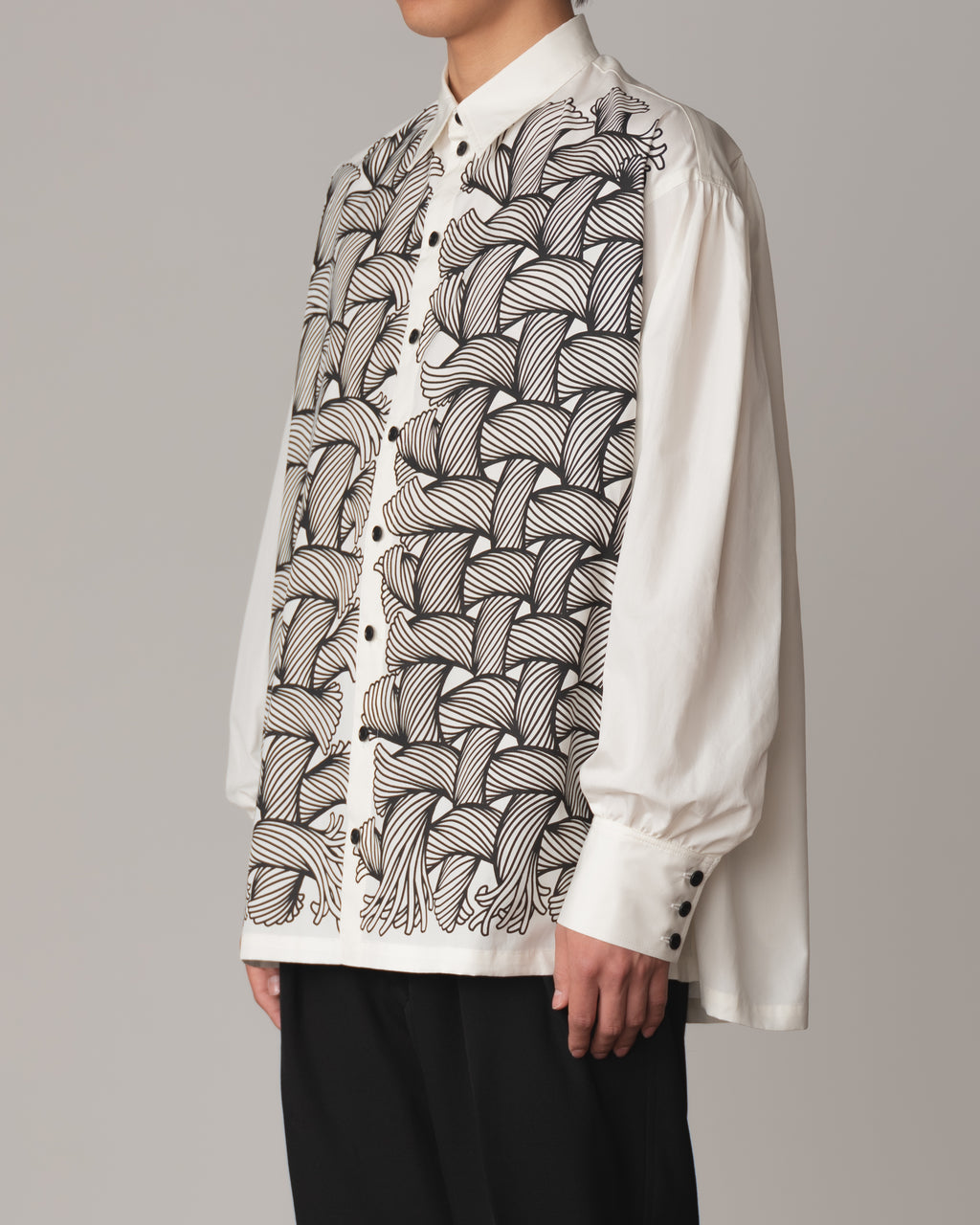 Shirt 893- Cotton100% Broad 100- 89 Pattern Rope Print- Ivory