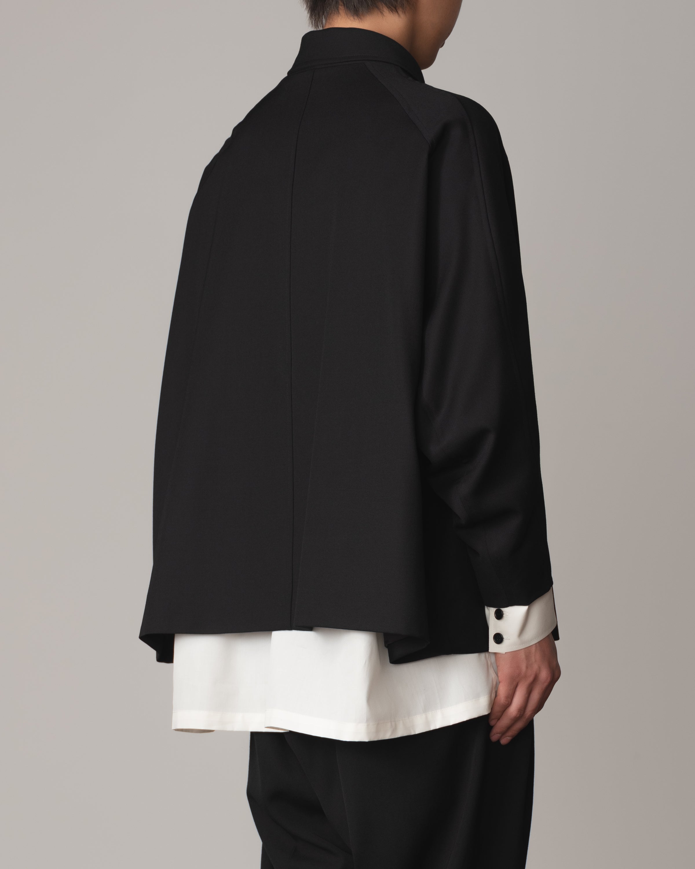 Jacket 19236- Wool100% Gabardine- Black