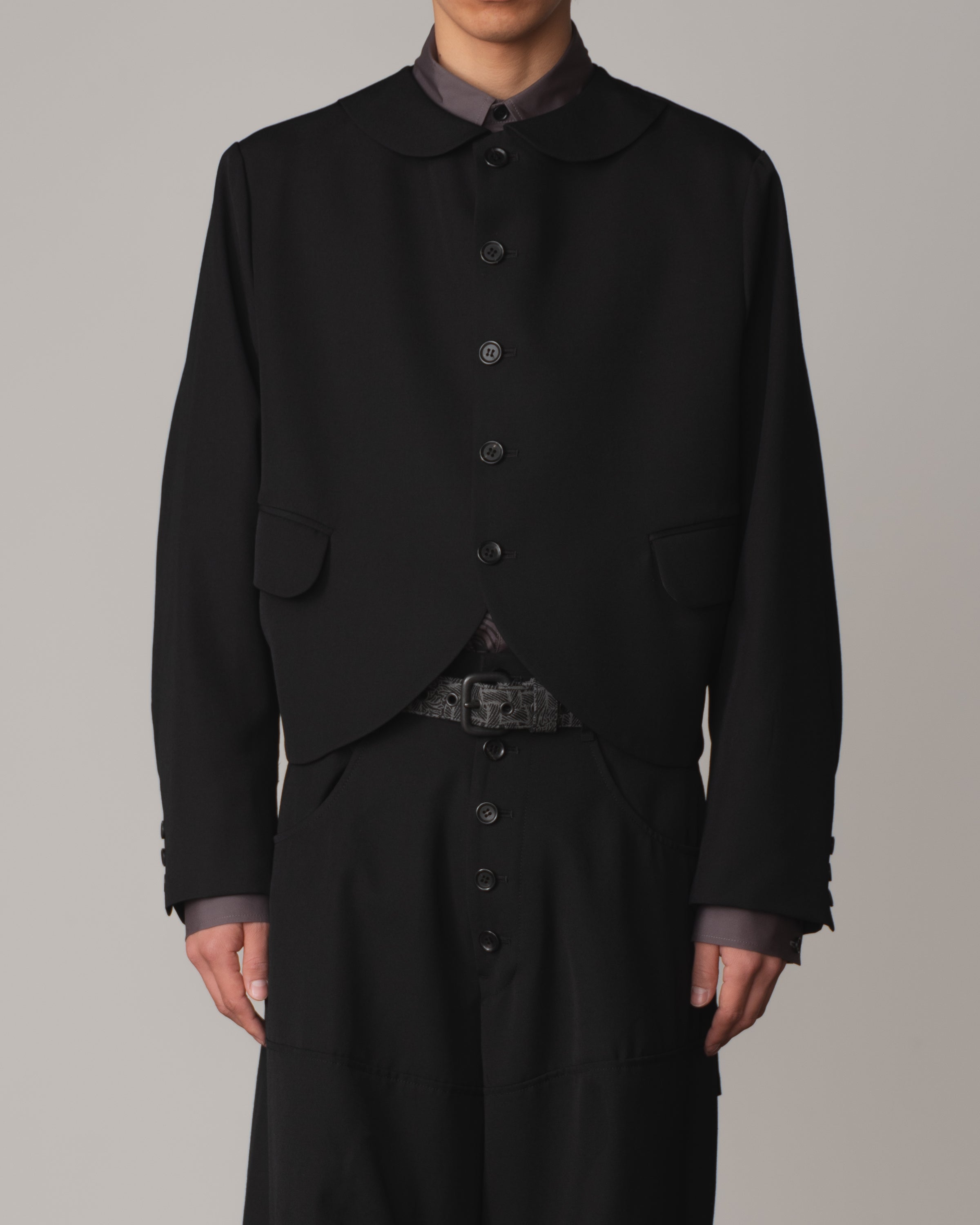 Jacket 302- Wool100% Gabardine- Black