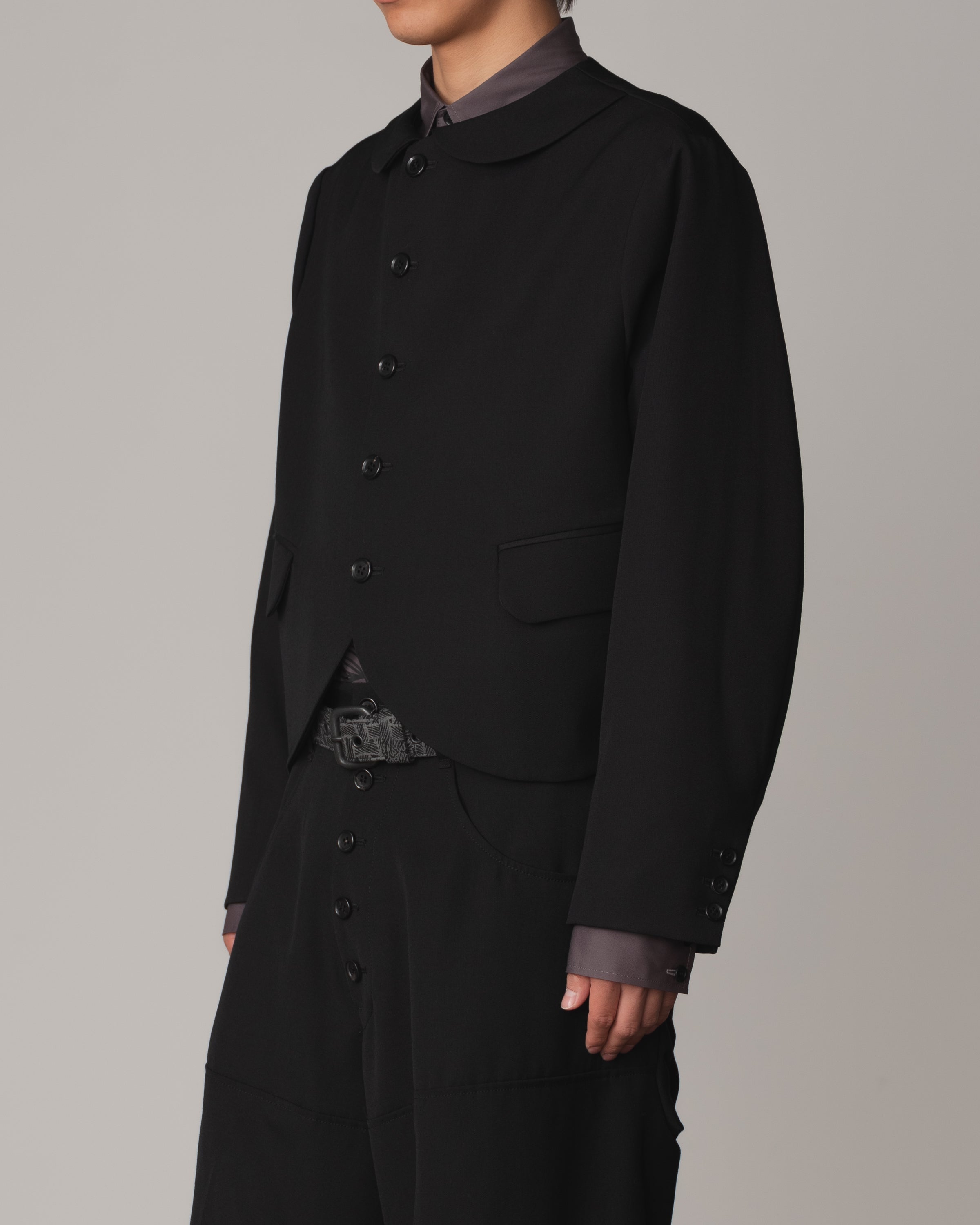 Jacket 302- Wool100% Gabardine- Black
