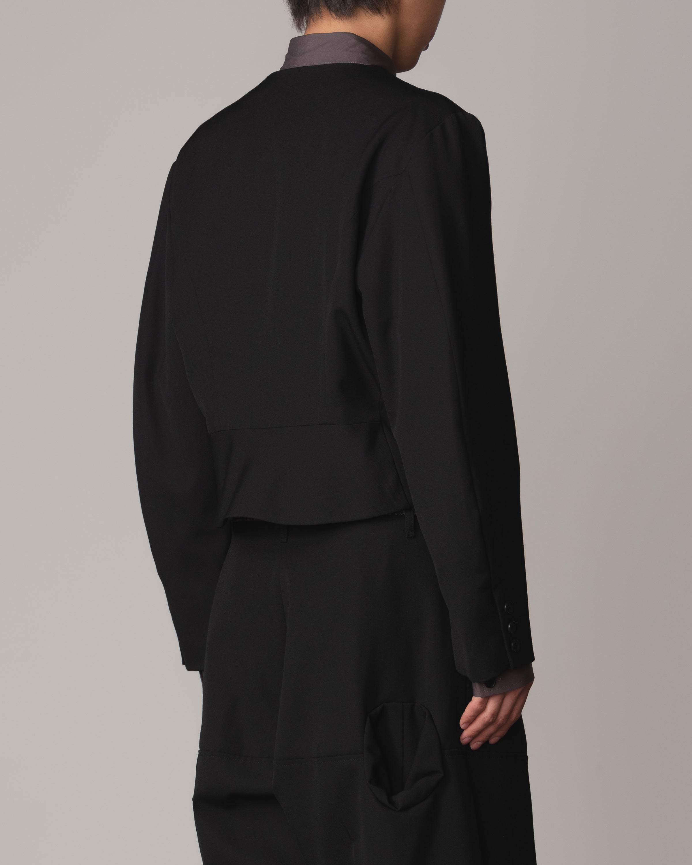 Jacket 302- Wool100% Gabardine- Black