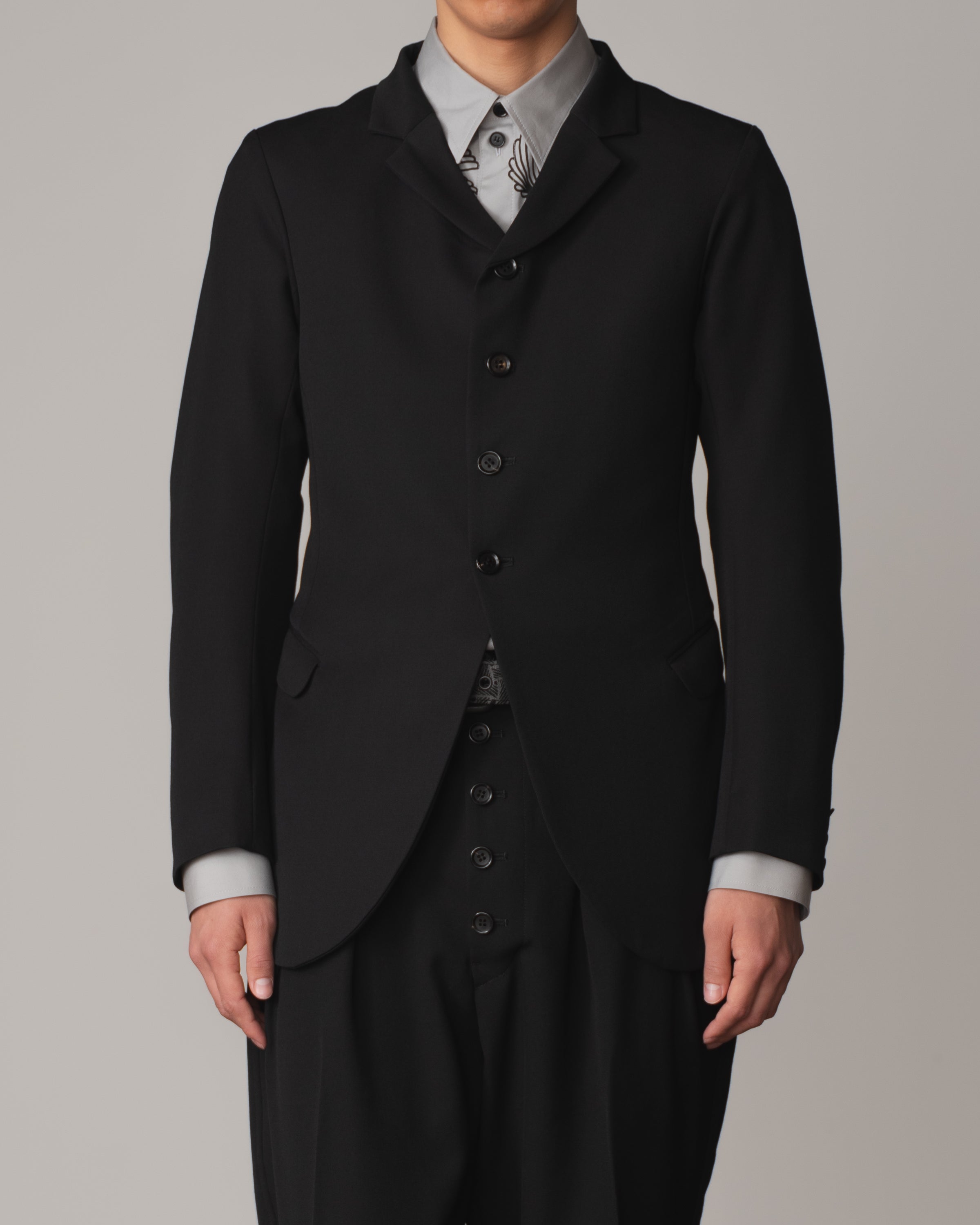 Jacket 673- Wool100% Gabardine- Black
