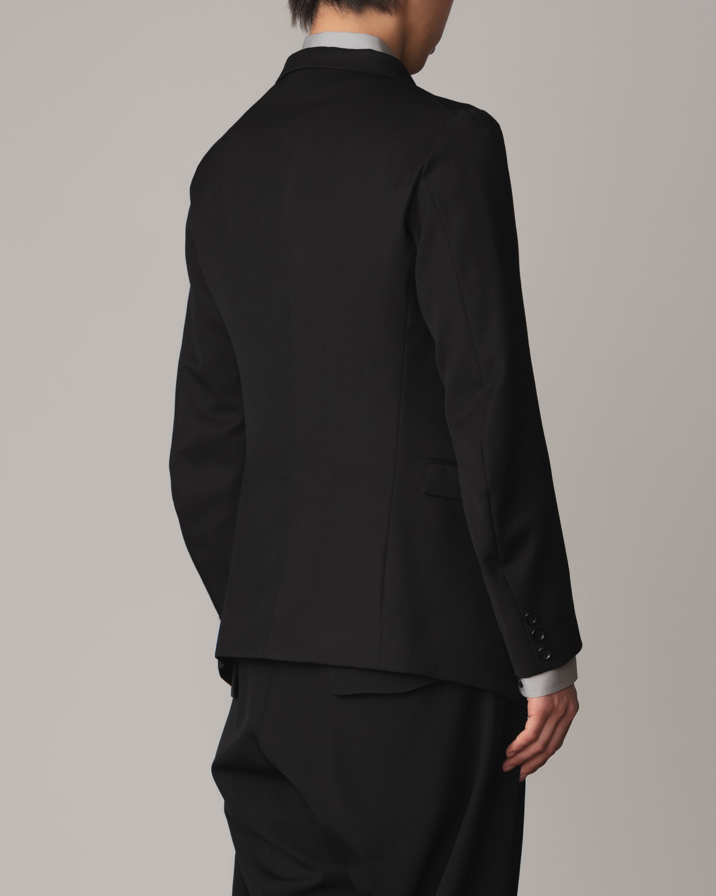 Jacket 673- Wool100% Gabardine- Black
