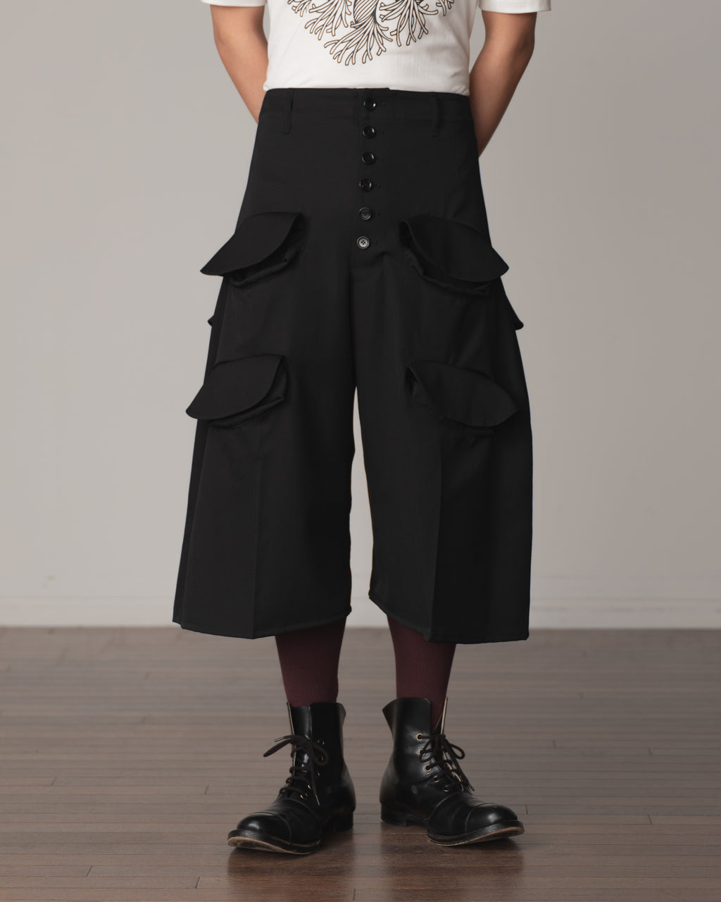 Trousers 87- Wool100% Light Gabardine- Black