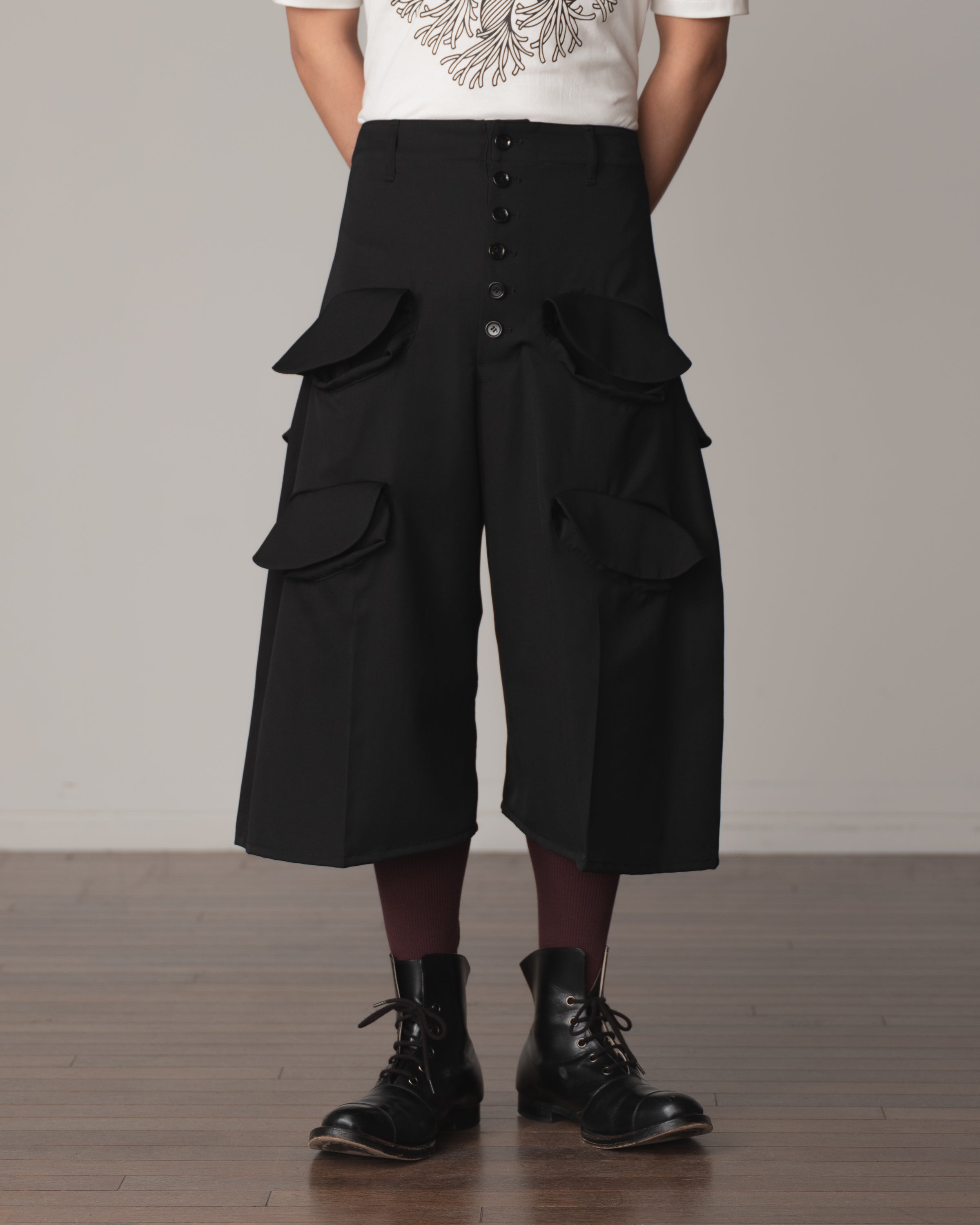 Trousers 87- Wool100% Light Gabardine- Black