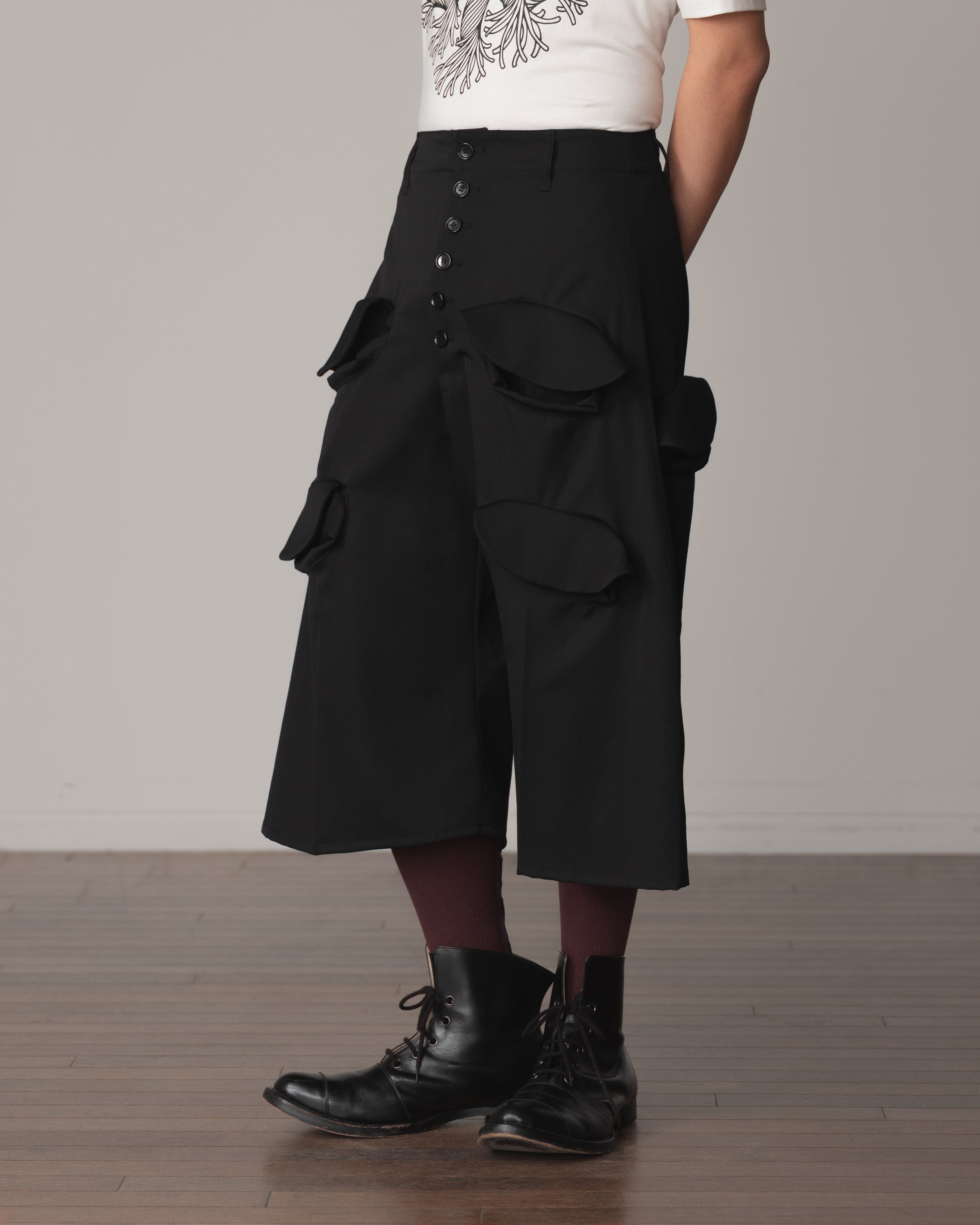 Trousers 87- Wool100% Light Gabardine- Black