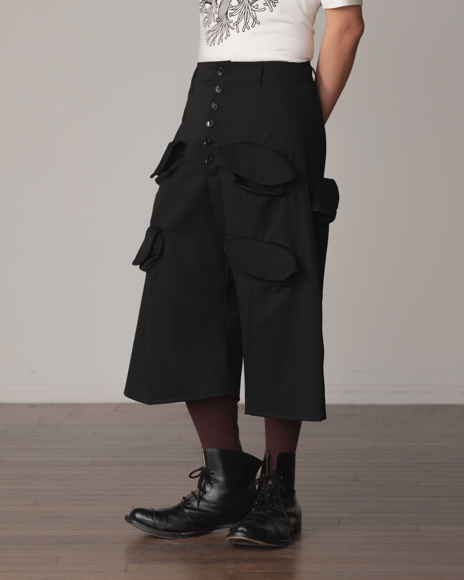 Trousers 87- Wool100% Light Gabardine- Black