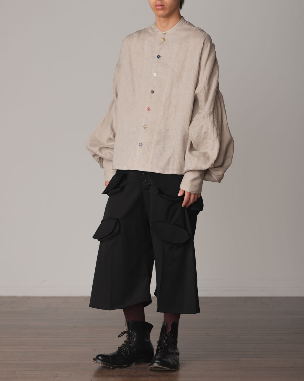 Trousers 87- Wool100% Light Gabardine- Black
