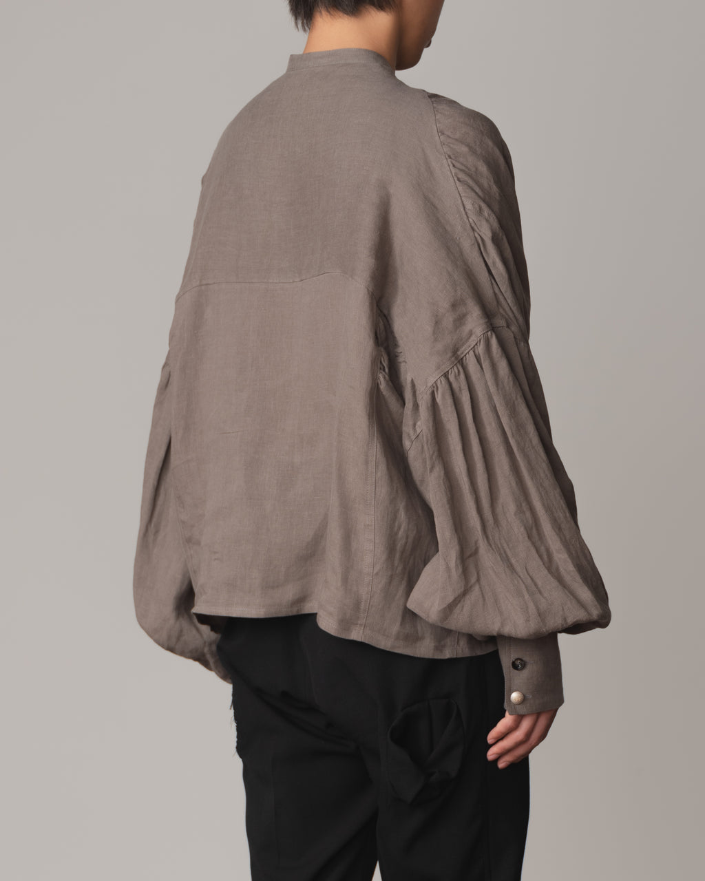 Shirt 87A- Linen100%- Light Grey