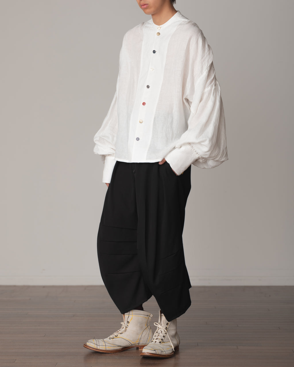 Trousers 20- Wool100% Gabardine- Black