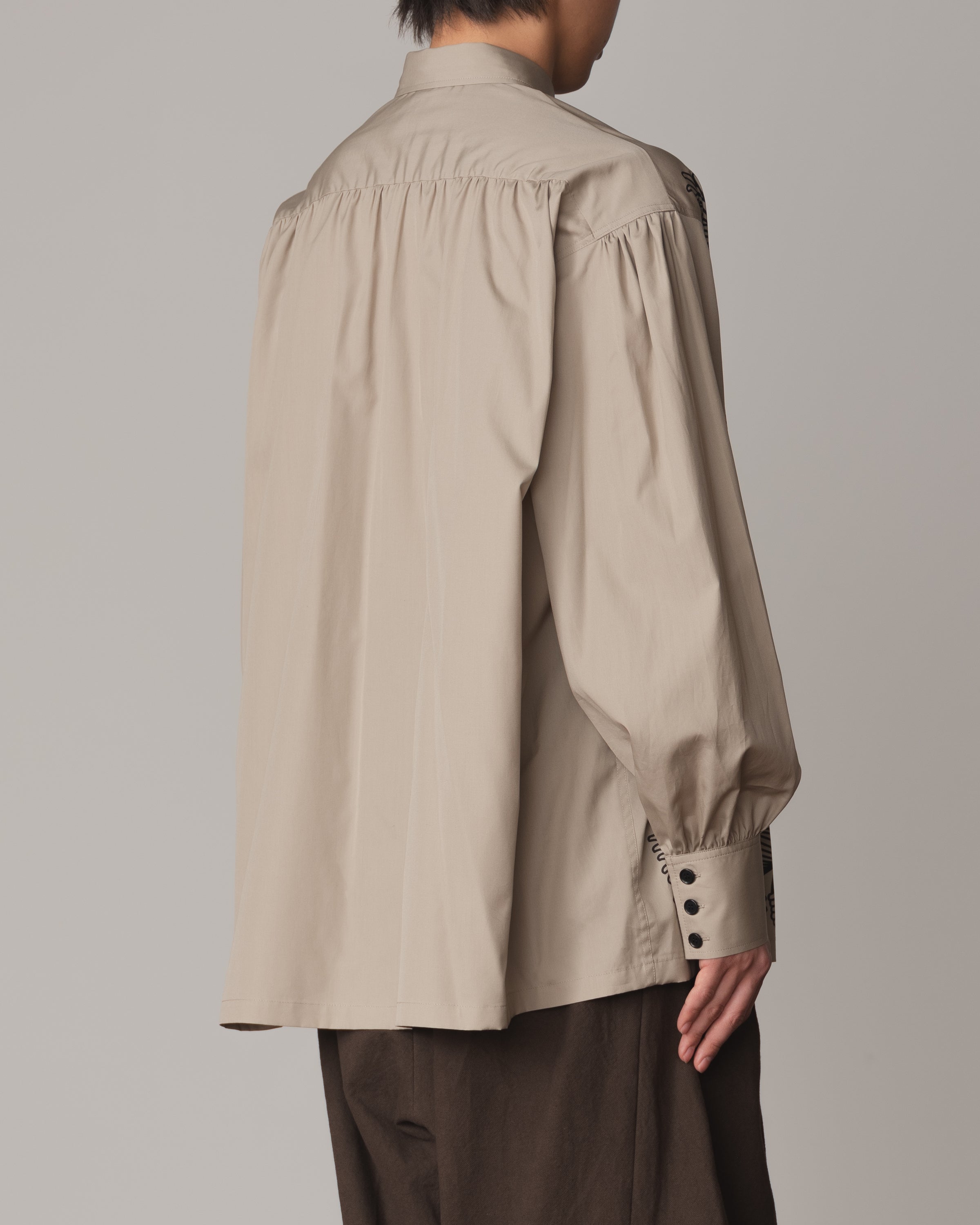 Shirt 893- Cotton100% Broad 100- 89 Pattern Rope- Grey Beige