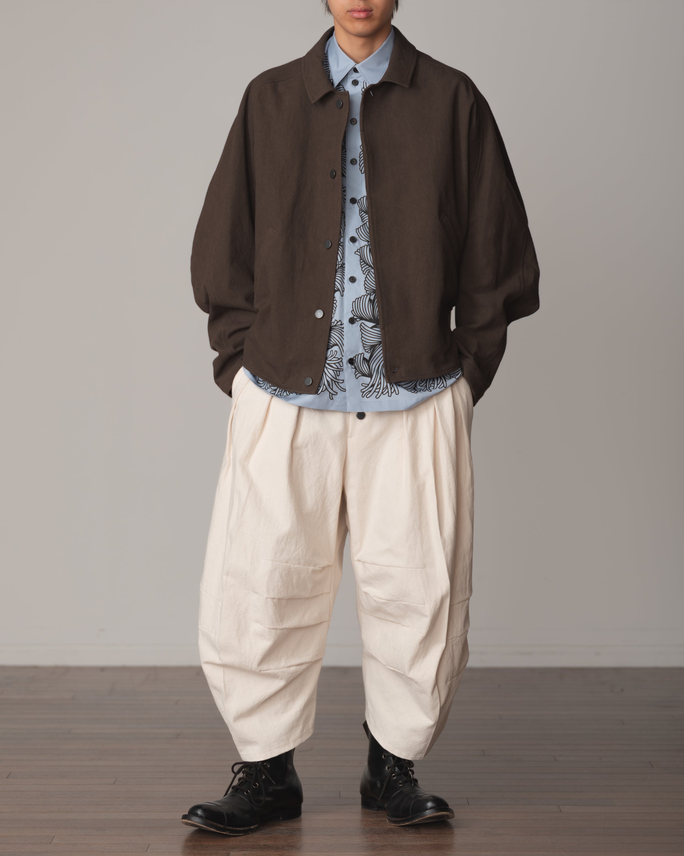 Shirt 893- Cotton100% Broad 100- 89 Pattern Rope Print- Grey Blue