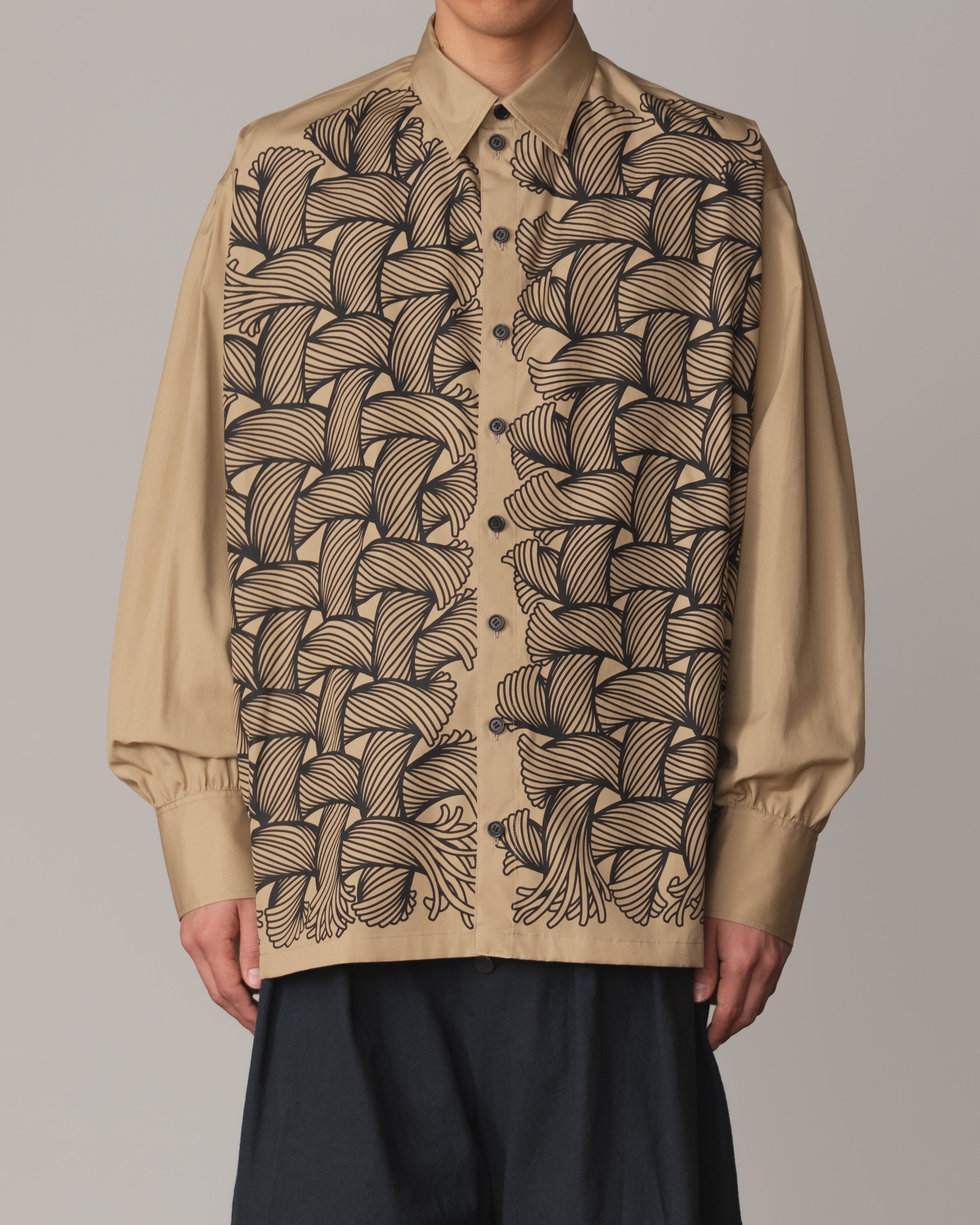 Shirt 893- Cotton100% Broad 100- 89 Pattern Rope- Light Beige