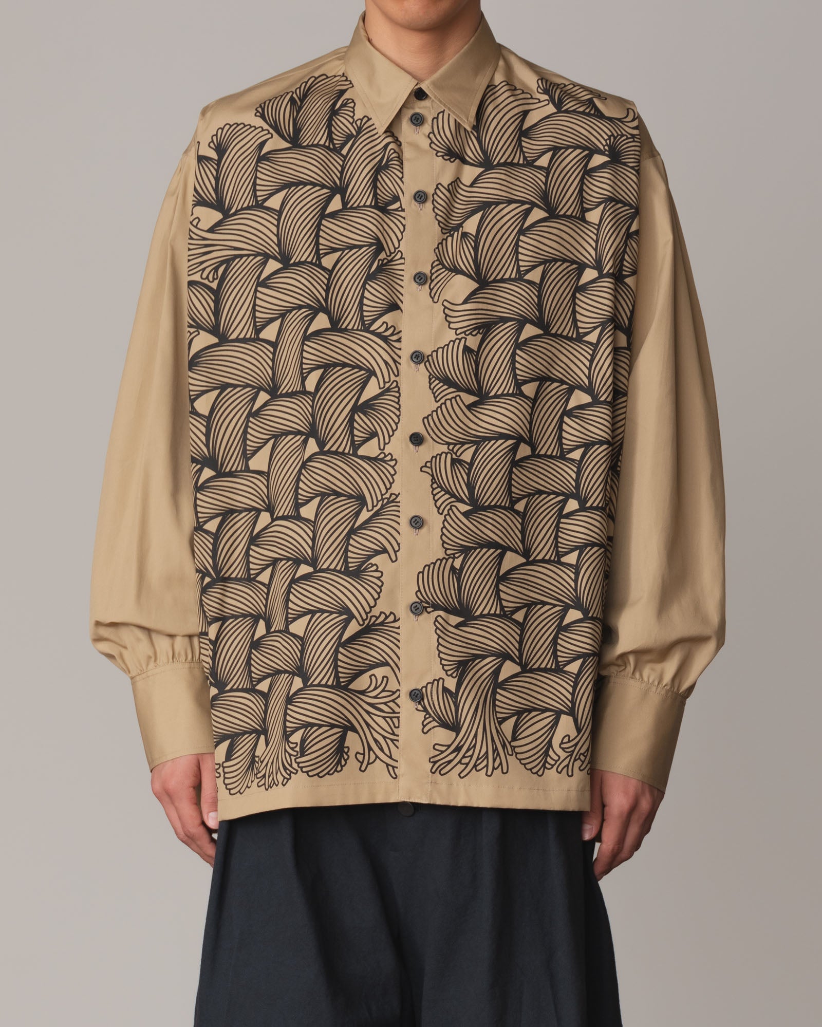 Shirt 893- Cotton100% Broad 100- 89 Pattern Rope- Light Beige